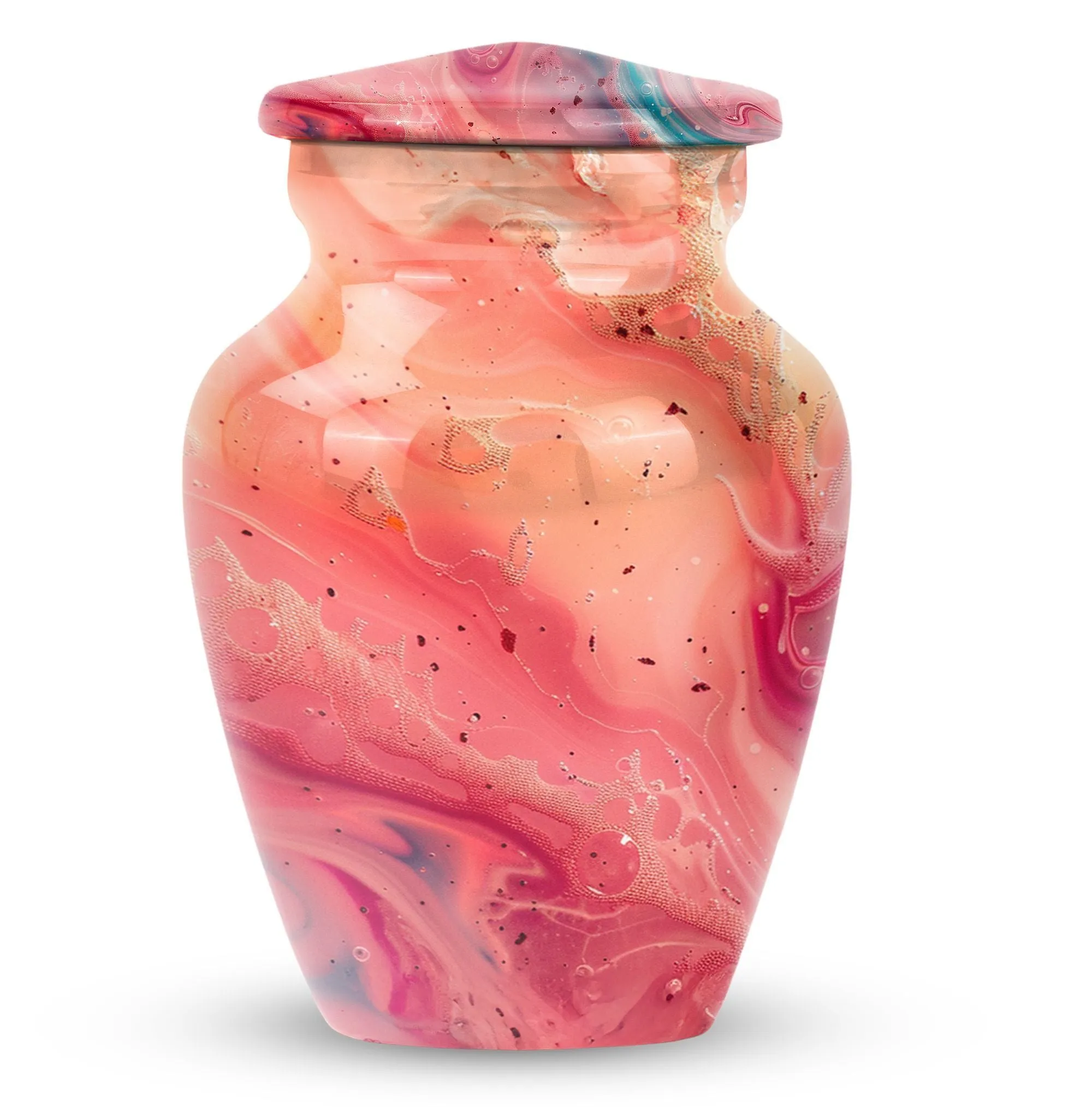 Pastel Swirl Elegy: A Classic Cremation Urn for Loving Remembrance