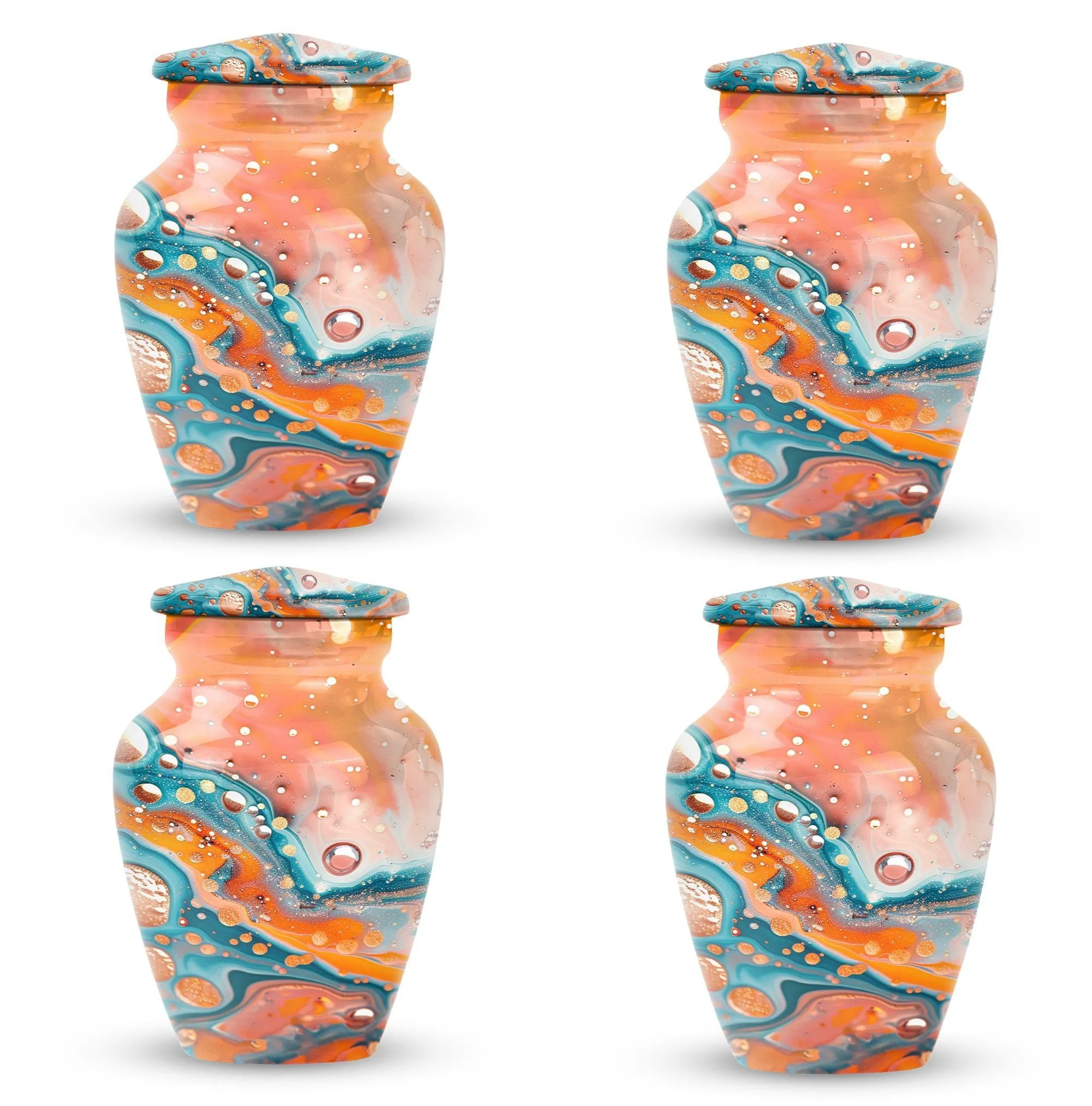 Pastel Swirl Urn - Majestic Repository for Human