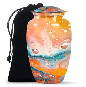 Pastel Swirl Urn - Majestic Repository for Human