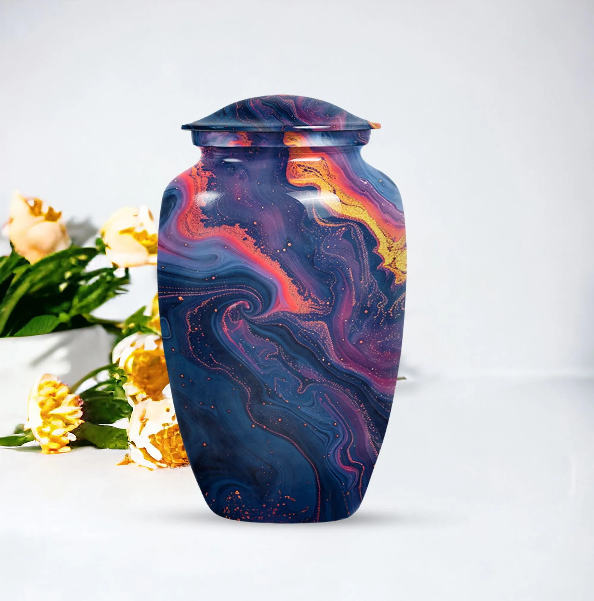 Pastel Swirl Urn: Unique Memorial Cremation Urn for Female Ashes