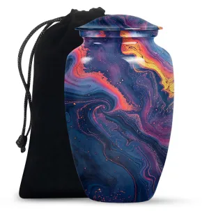Pastel Swirl Urn: Unique Memorial Cremation Urn for Female Ashes