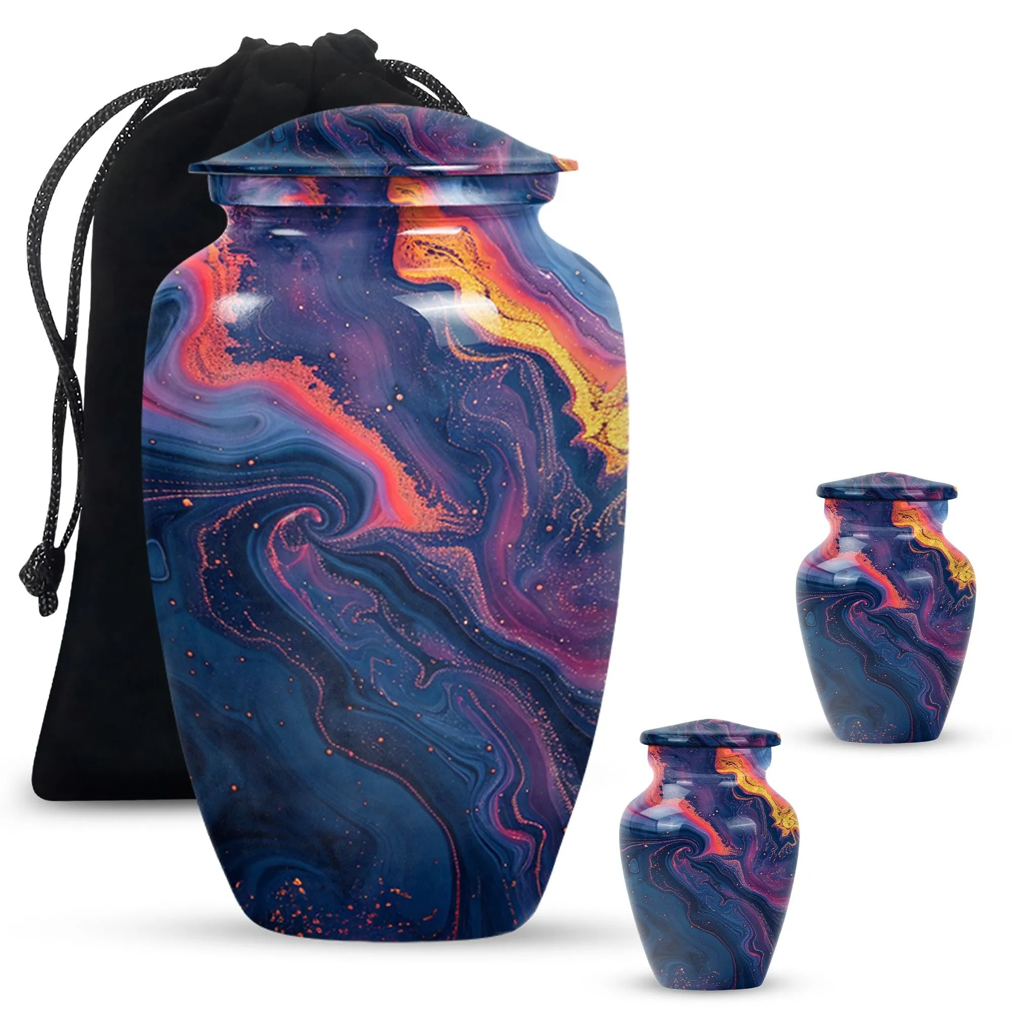 Pastel Swirl Urn: Unique Memorial Cremation Urn for Female Ashes