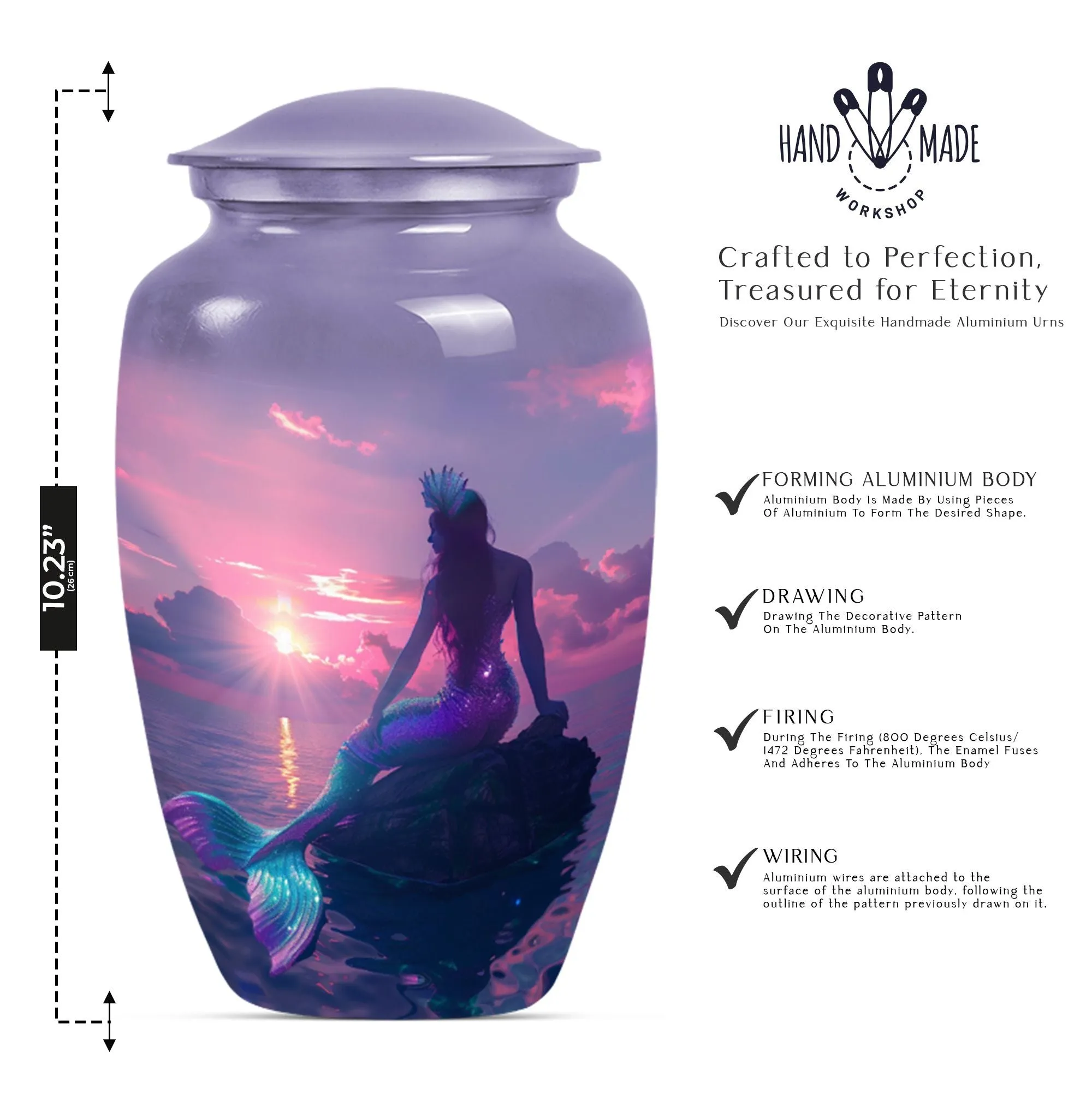 Peaceful Haven: Mermaid Urn for Human Ashes