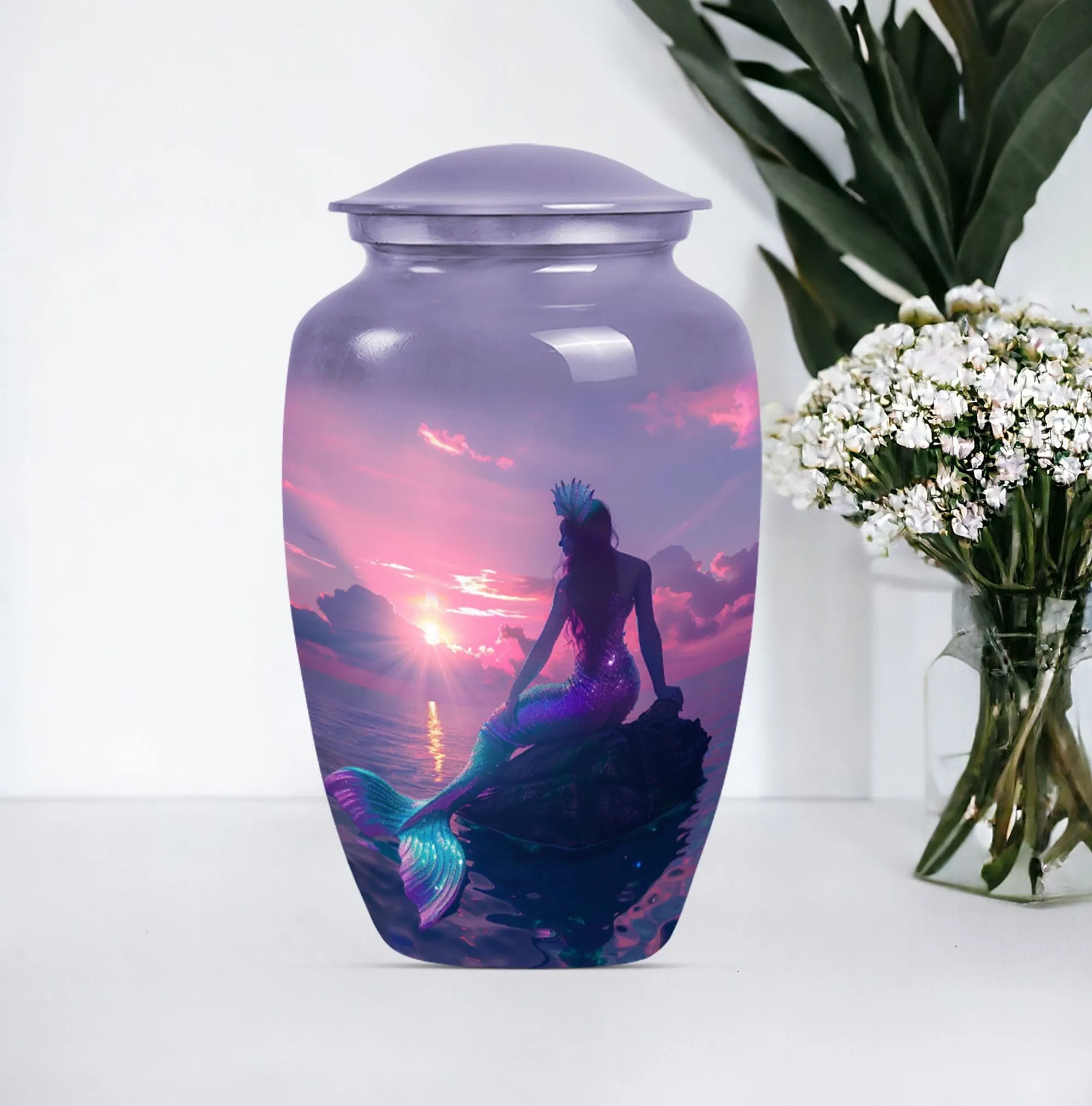 Peaceful Haven: Mermaid Urn for Human Ashes