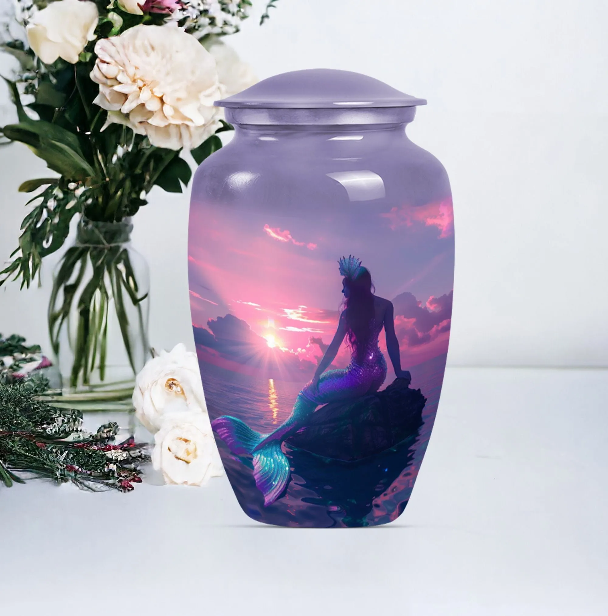Peaceful Haven: Mermaid Urn for Human Ashes