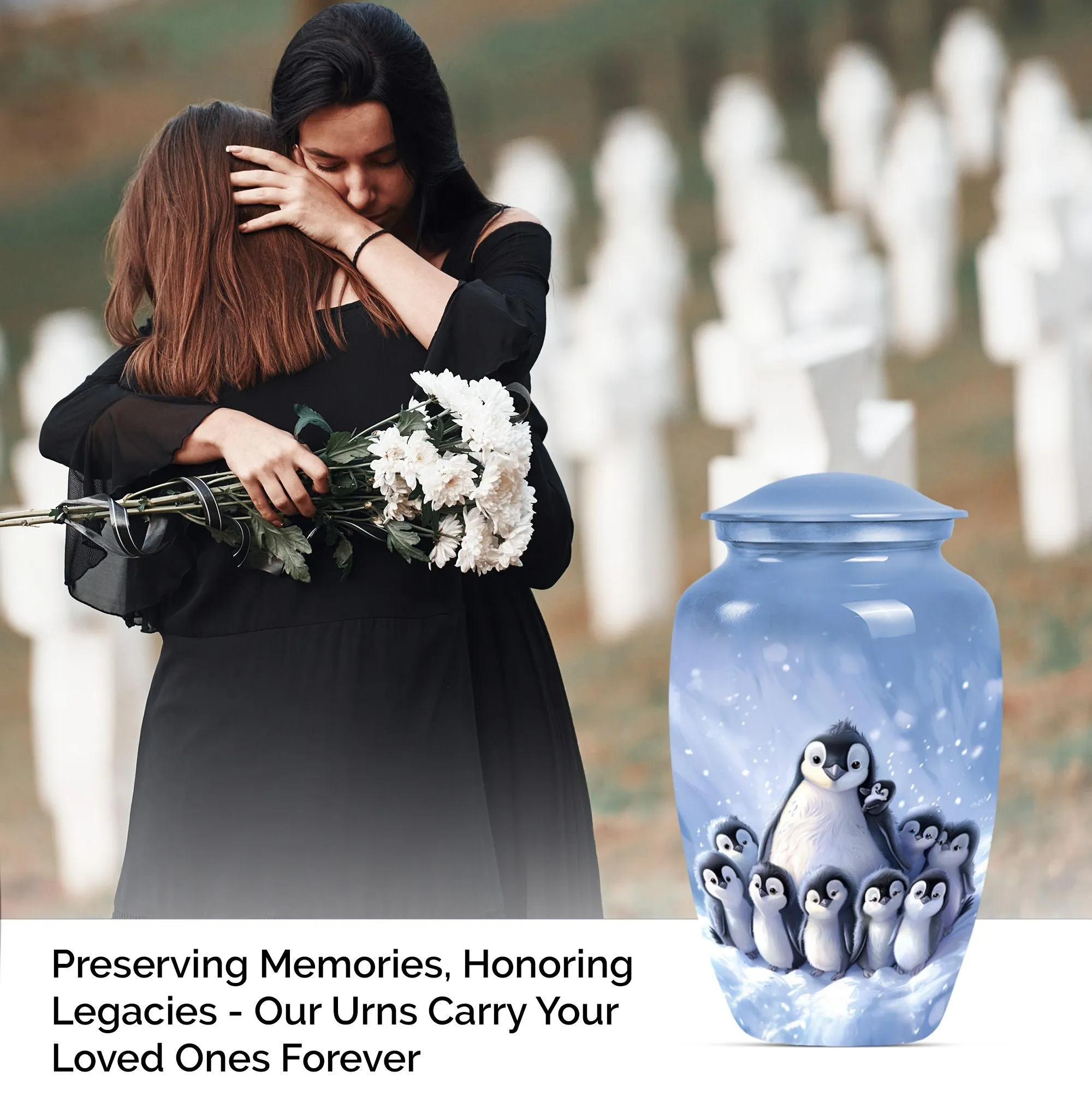 Penguin Urn: Unique Cremation Artifact for loving Memories