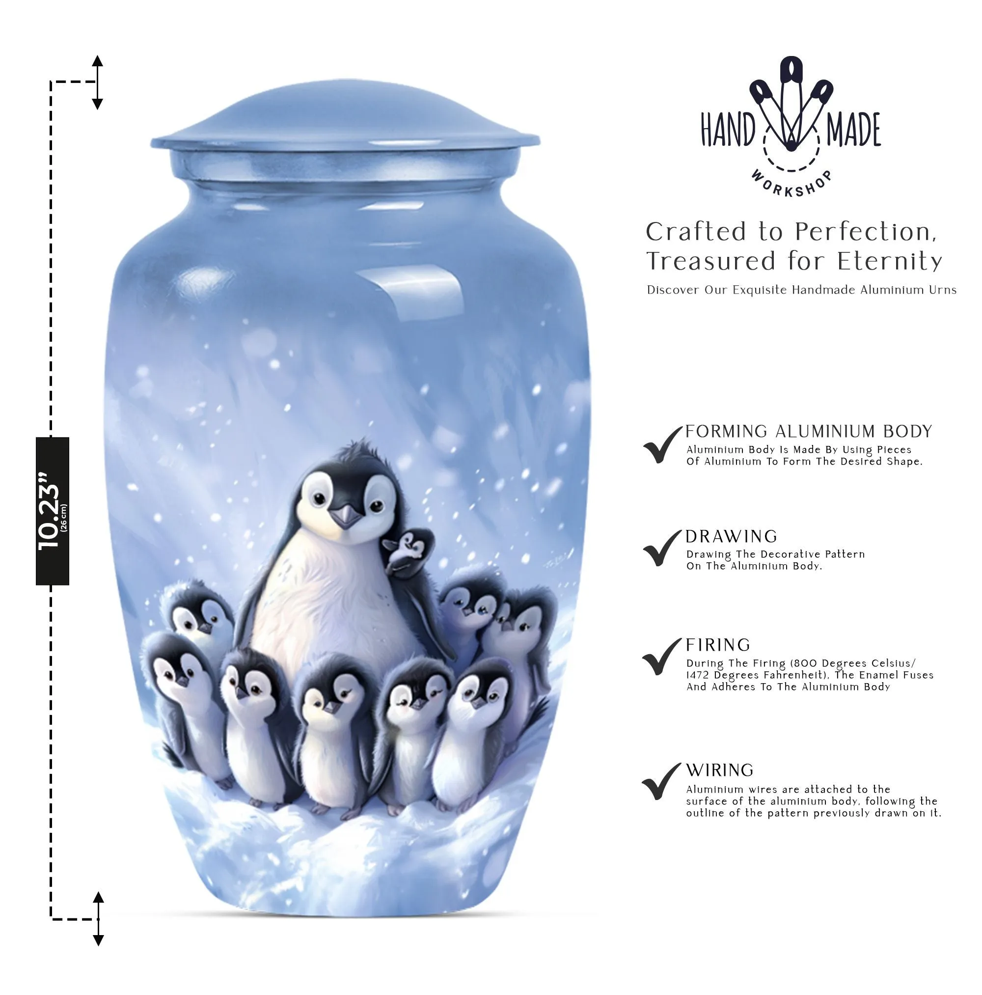 Penguin Urn: Unique Cremation Artifact for loving Memories