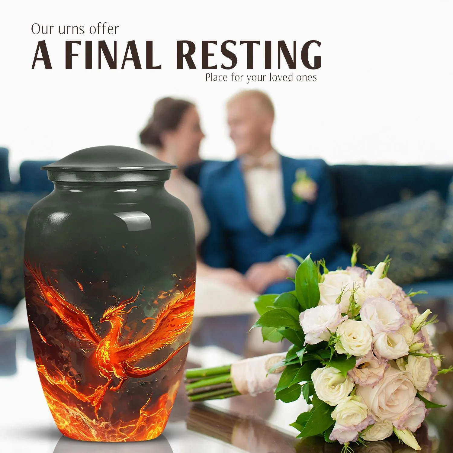 Phoenix Urn for Mom - Unique Memorial Funeral Remembrance