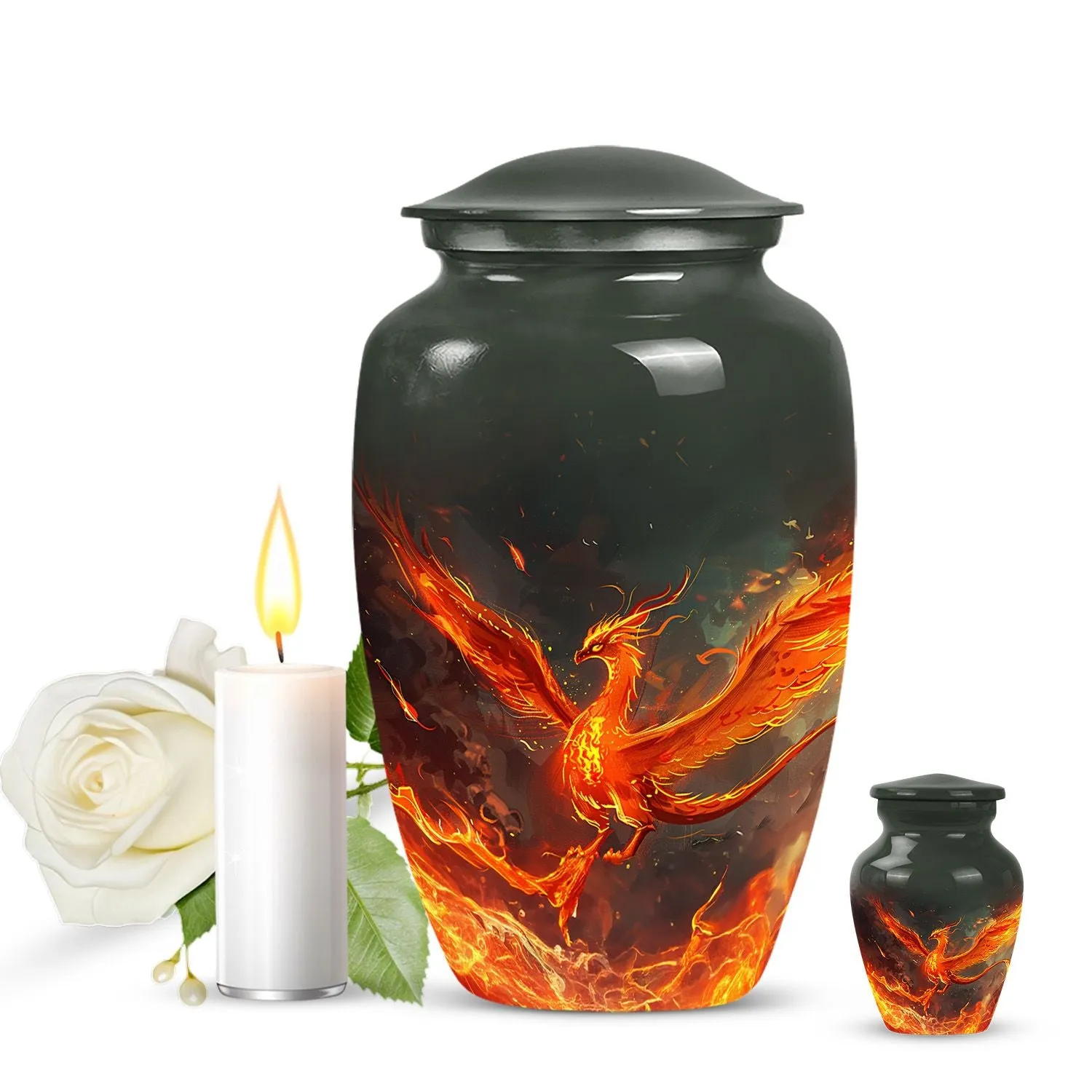 Phoenix Urn for Mom - Unique Memorial Funeral Remembrance