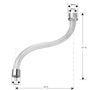 Plain Crystal fluted Up Arm 9 1/2 inches