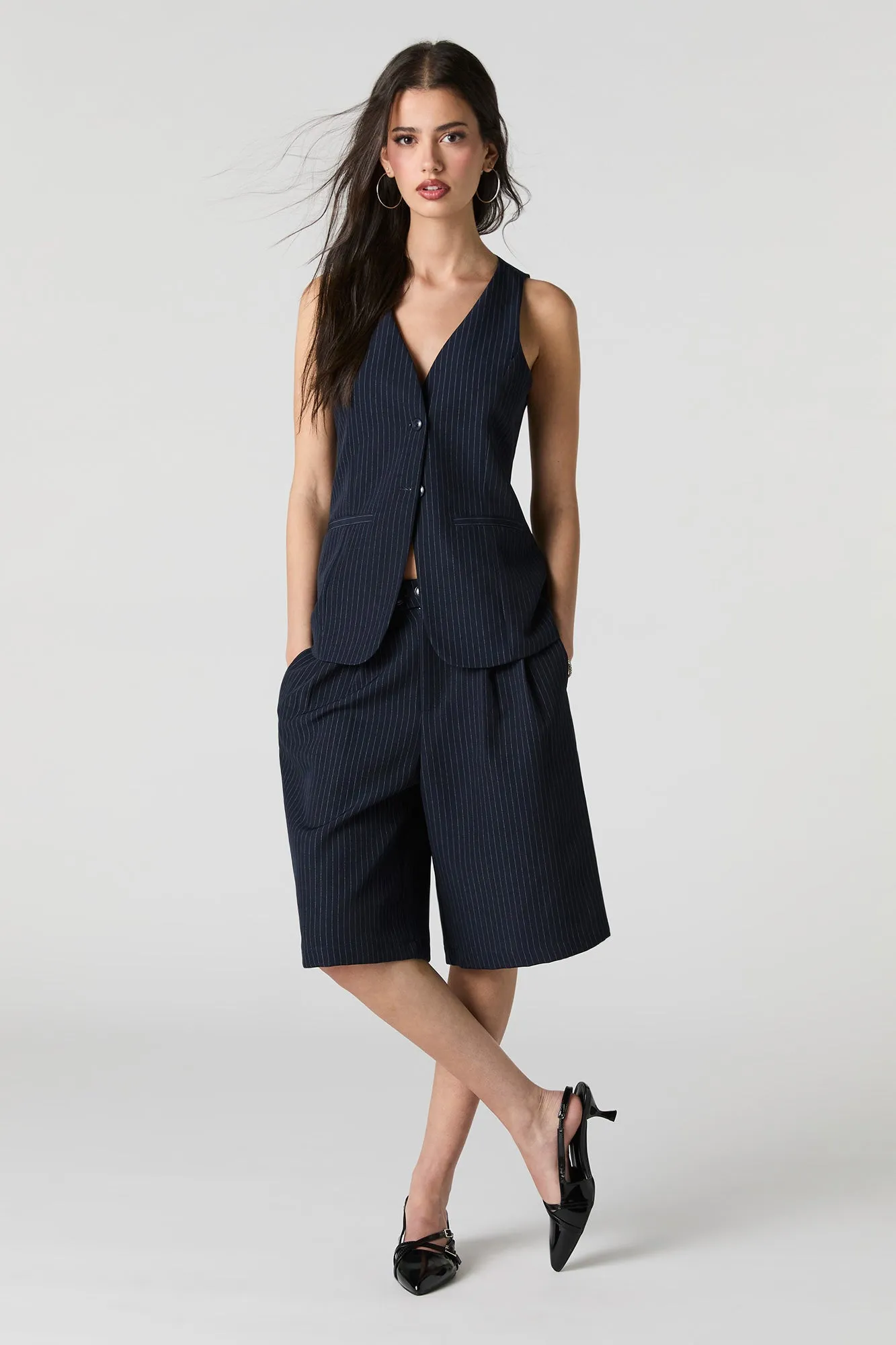 Pleated Bermuda Short