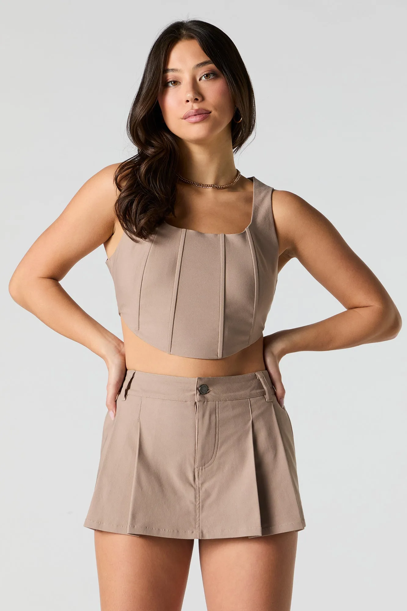 Pleated Mini Skort