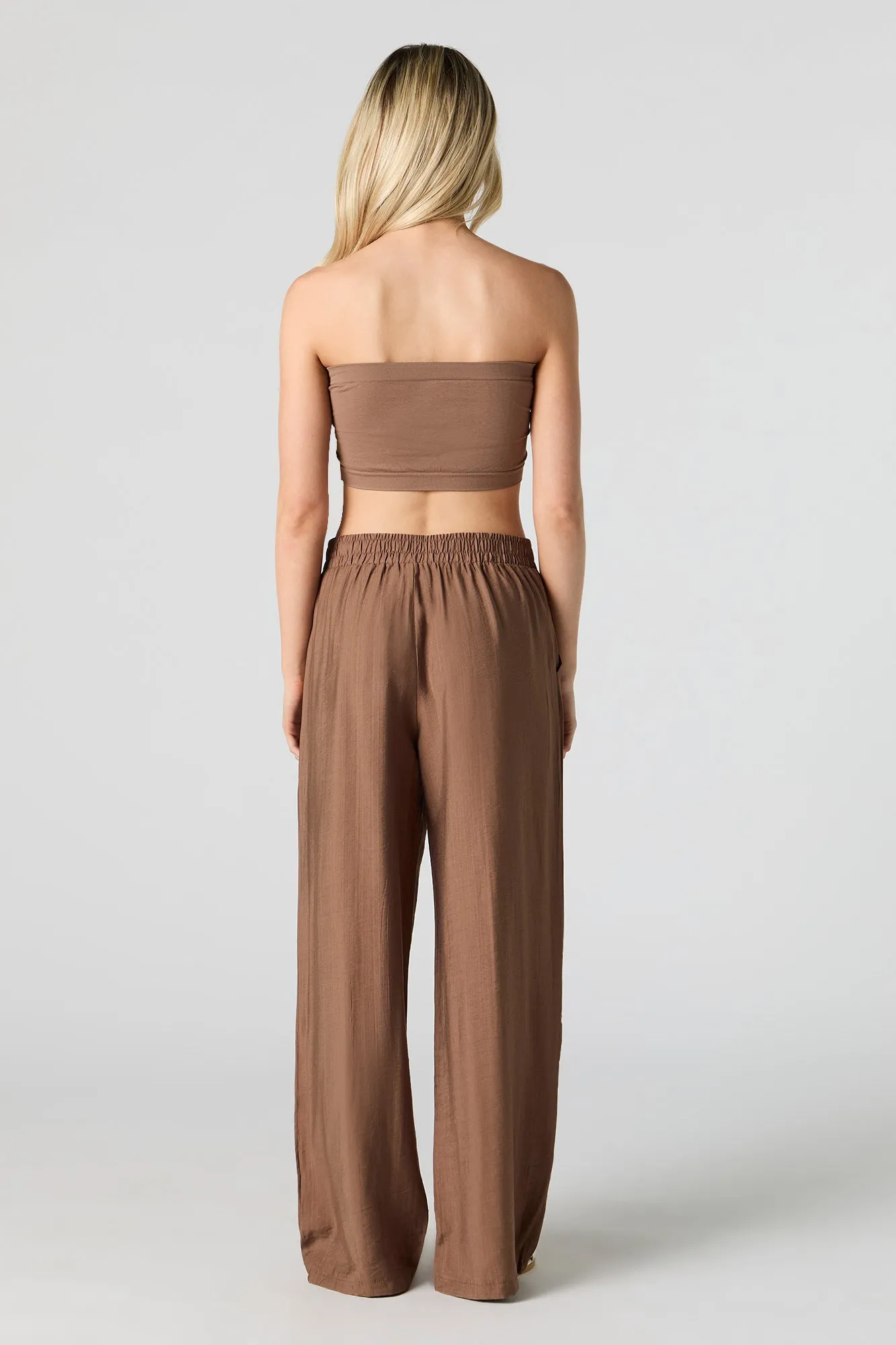 Pleated Wide Leg Pant