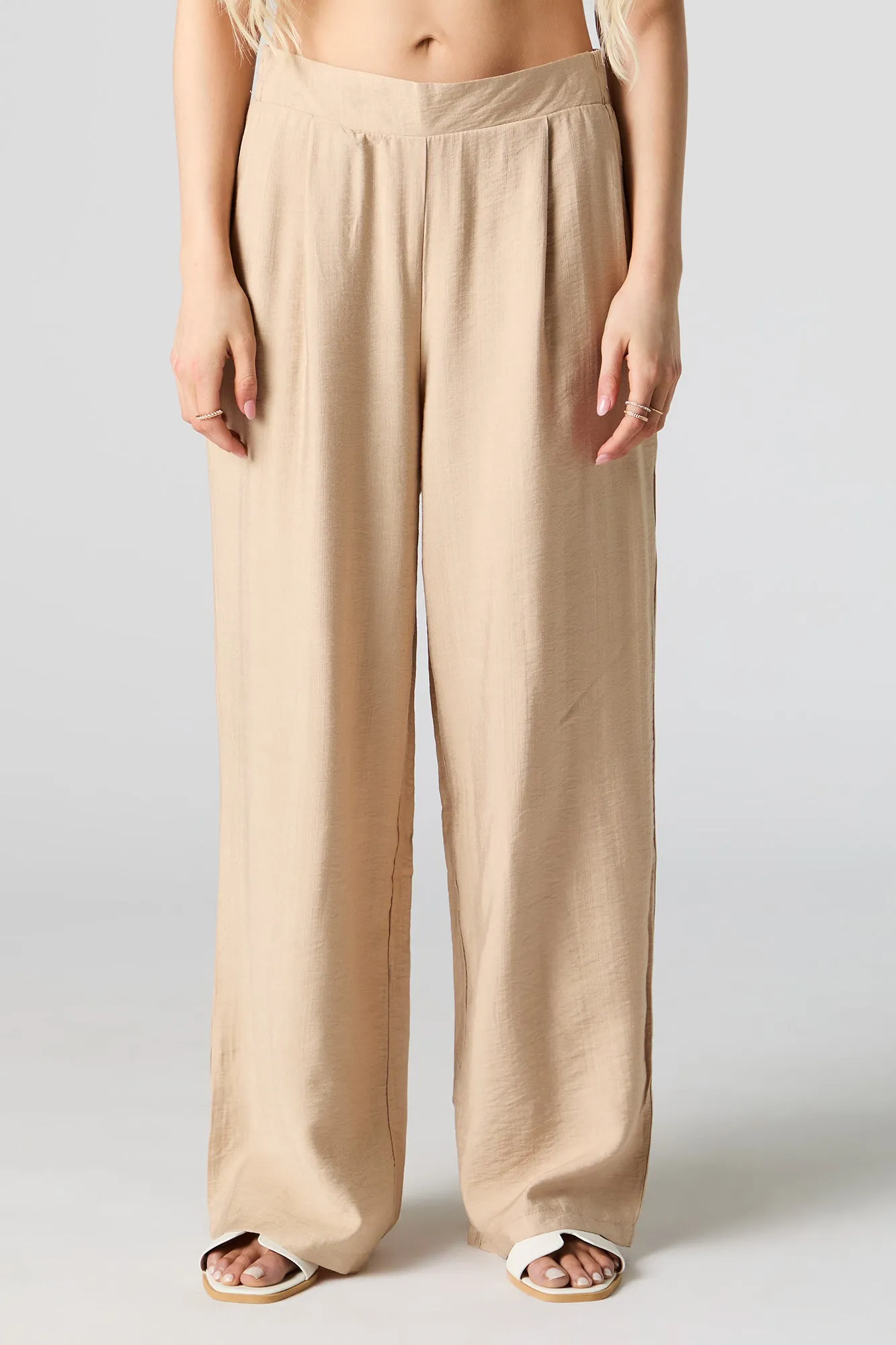 Pleated Wide Leg Pant