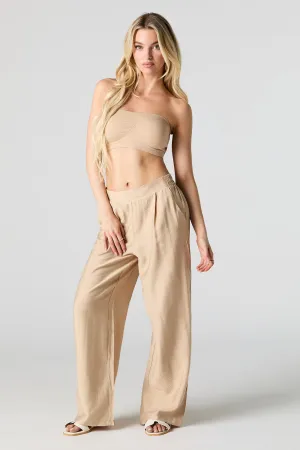 Pleated Wide Leg Pant