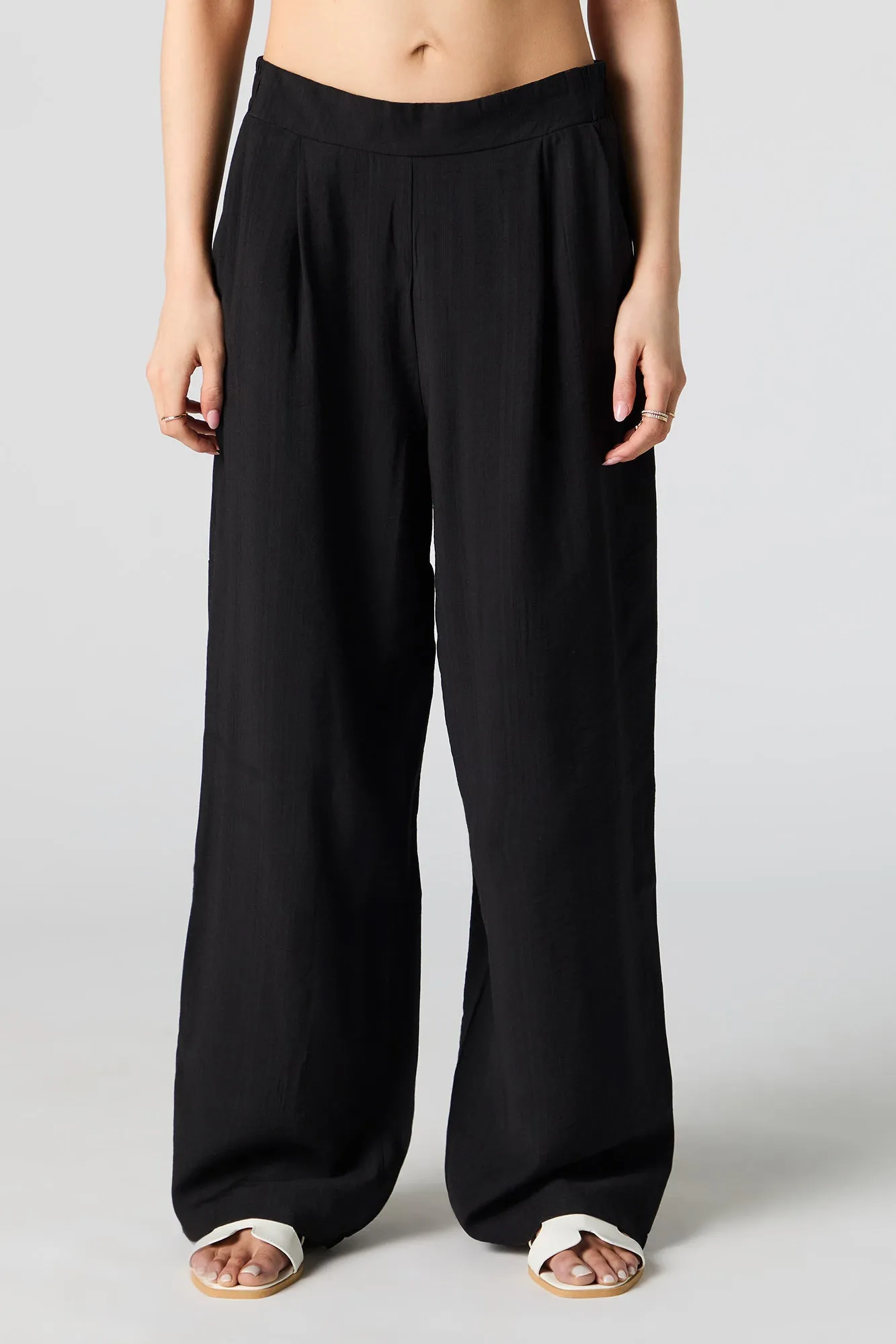 Pleated Wide Leg Pant