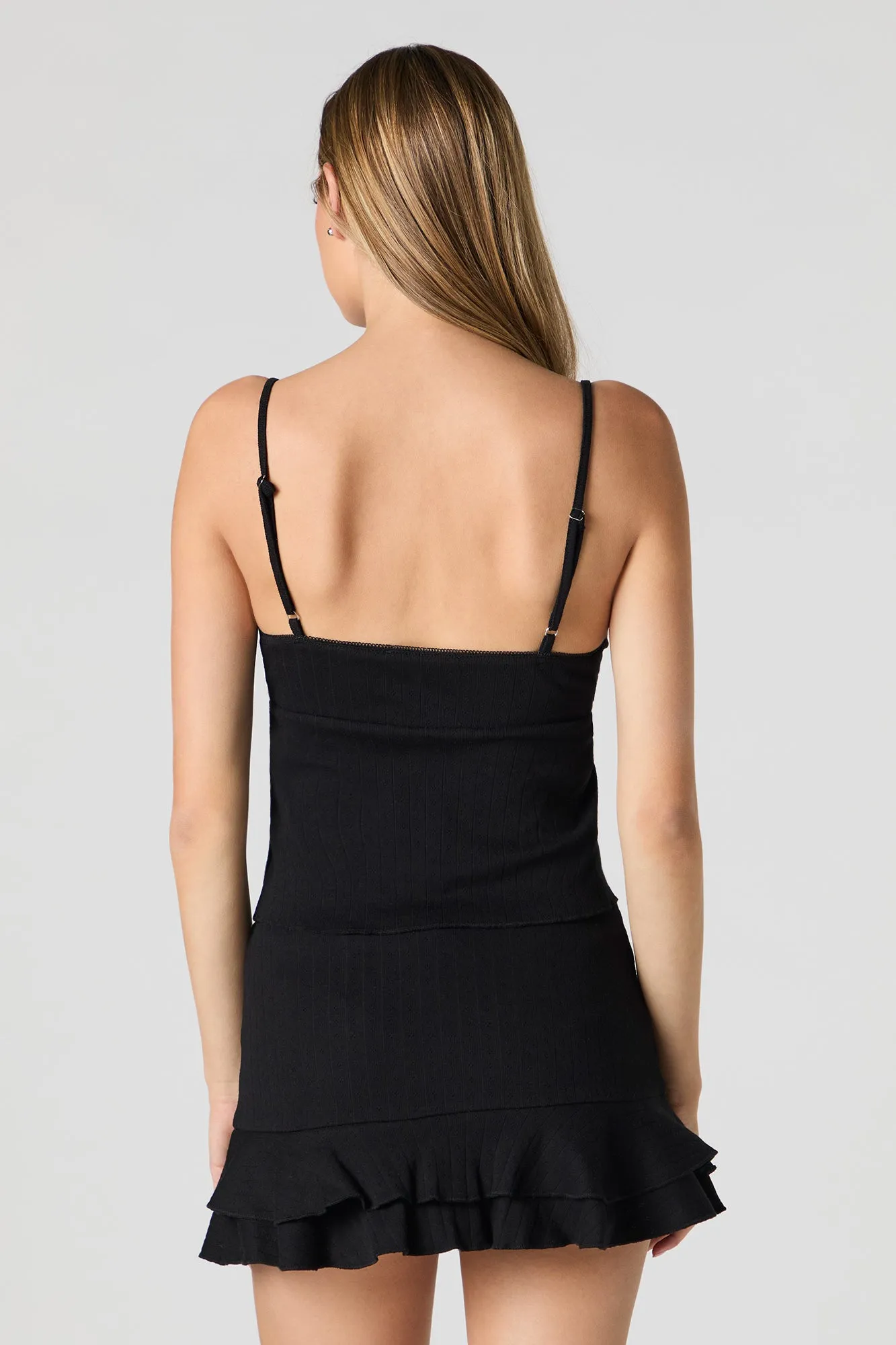 Pointelle Knit Flyaway Cami