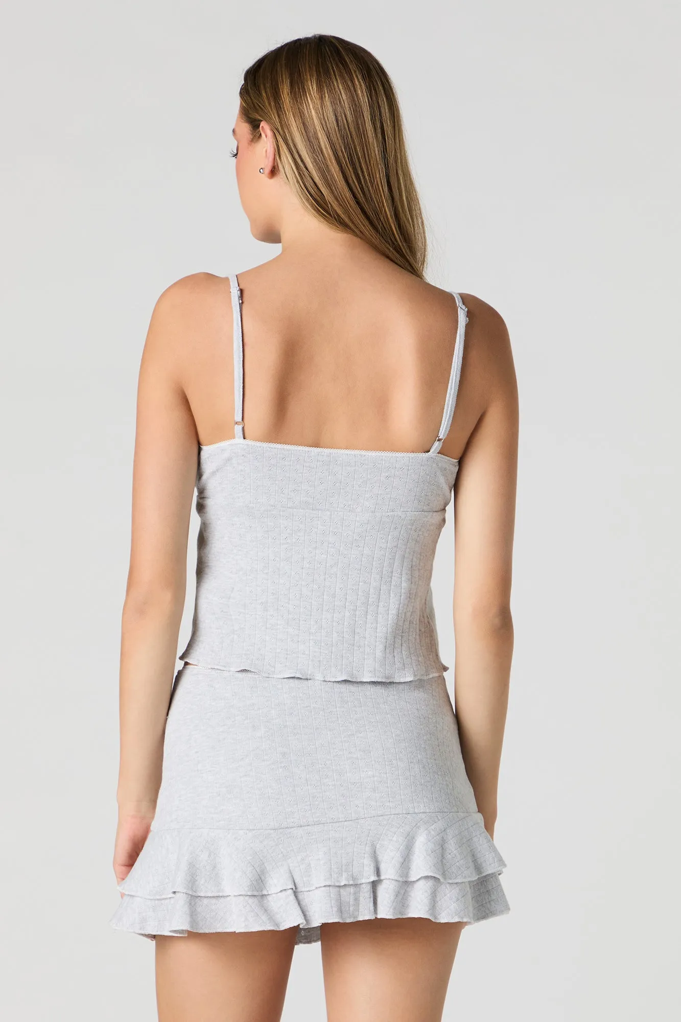 Pointelle Knit Flyaway Cami