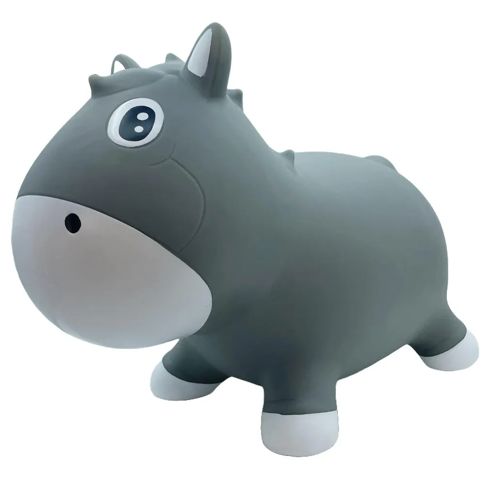 Pop It Up: Kidzzfarm Bouncy Horse Junior - Grey - Inflatable Animal Hopper