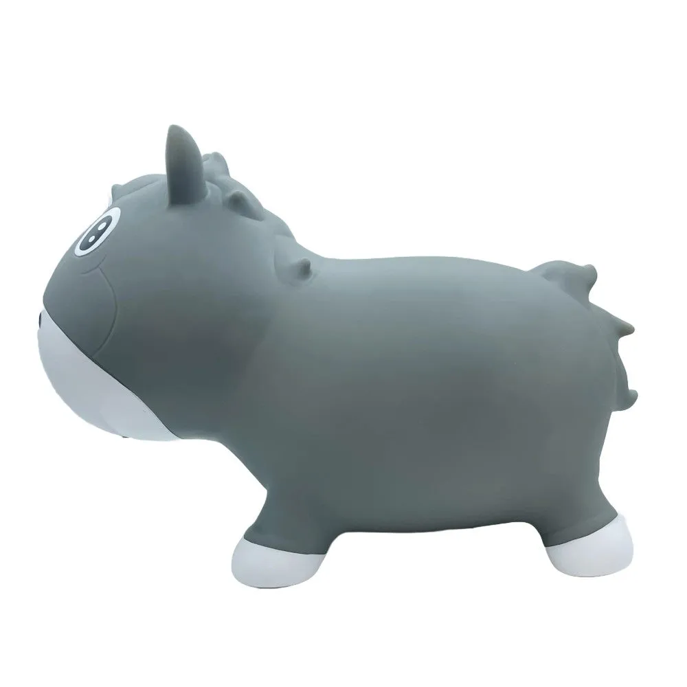 Pop It Up: Kidzzfarm Bouncy Horse Junior - Grey - Inflatable Animal Hopper