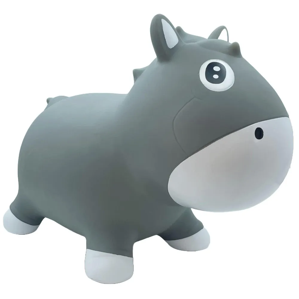 Pop It Up: Kidzzfarm Bouncy Horse Junior - Grey - Inflatable Animal Hopper