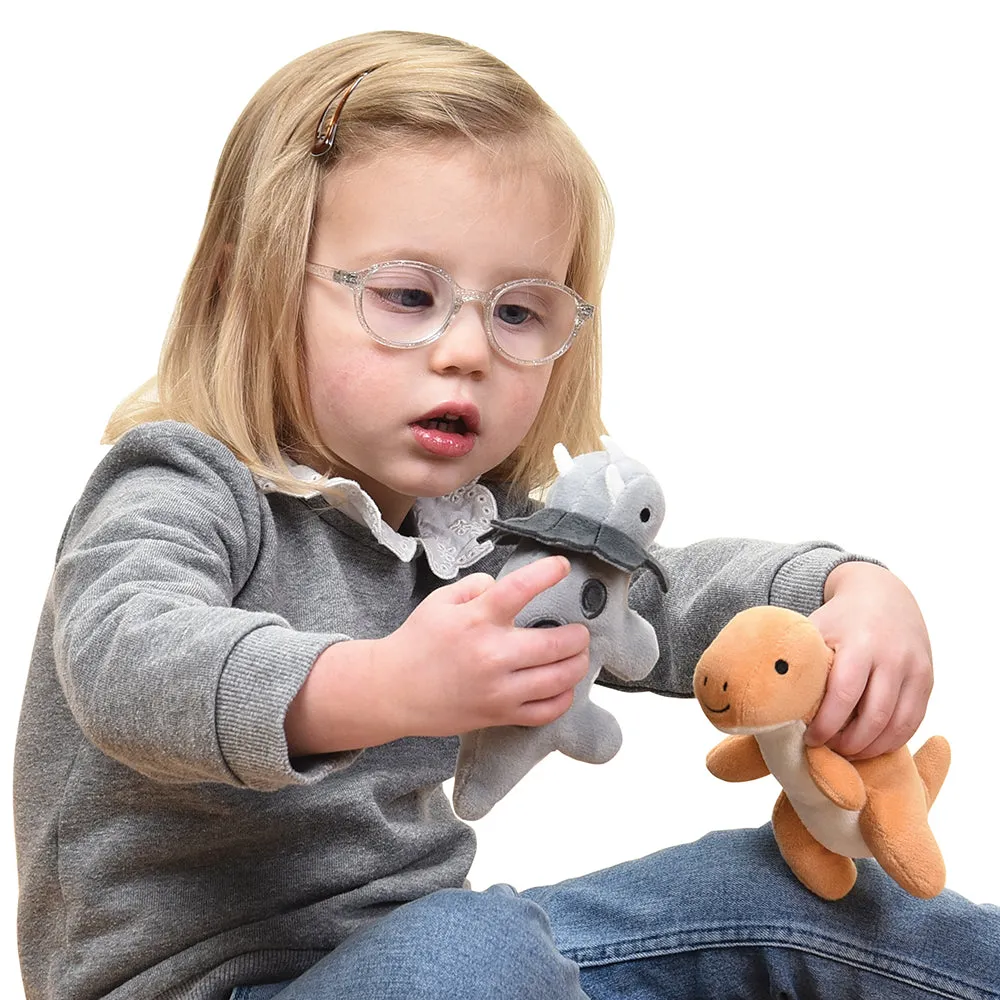Prehistoric Basket of Dinos Plush Play Set | 7-Piece Soft Toy Set