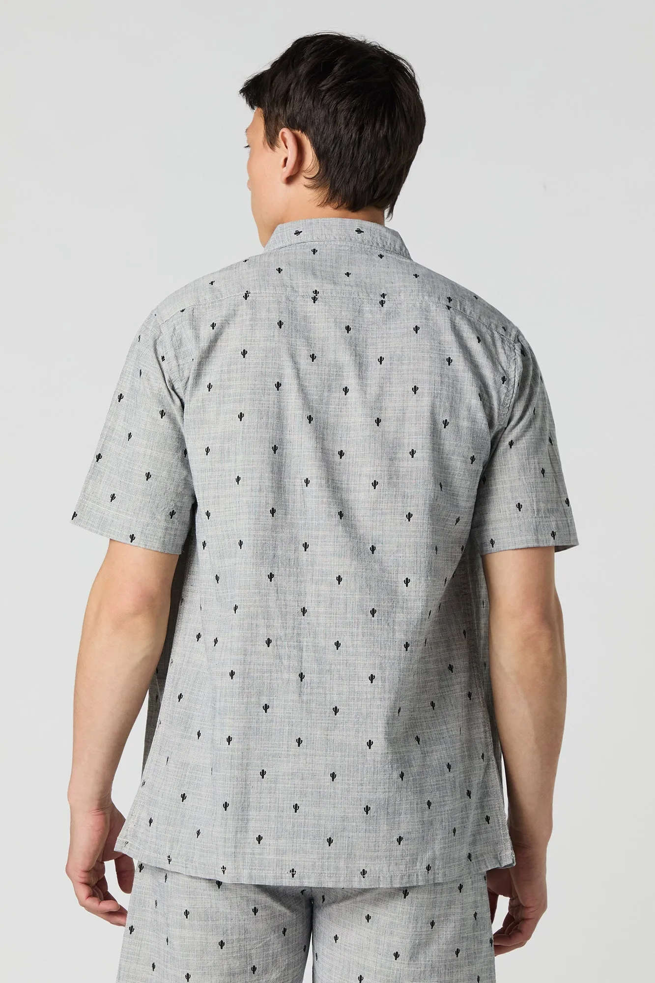 Printed Button-Up Top