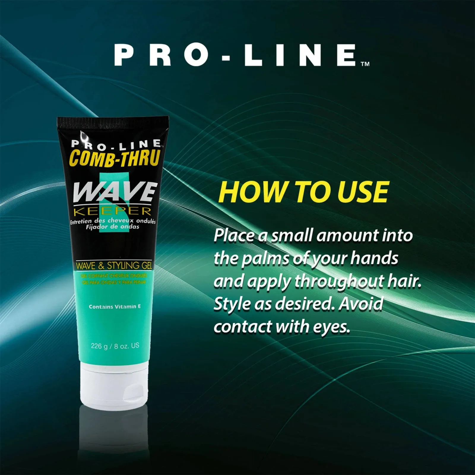 Pro-Line Comb Thru Wave Keeper Wave & Styling Gel - 8 oz