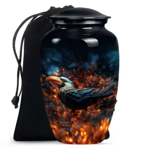 Puffin Bird Classic Memorial Urn: Unique Keepsake Urn For Ashes