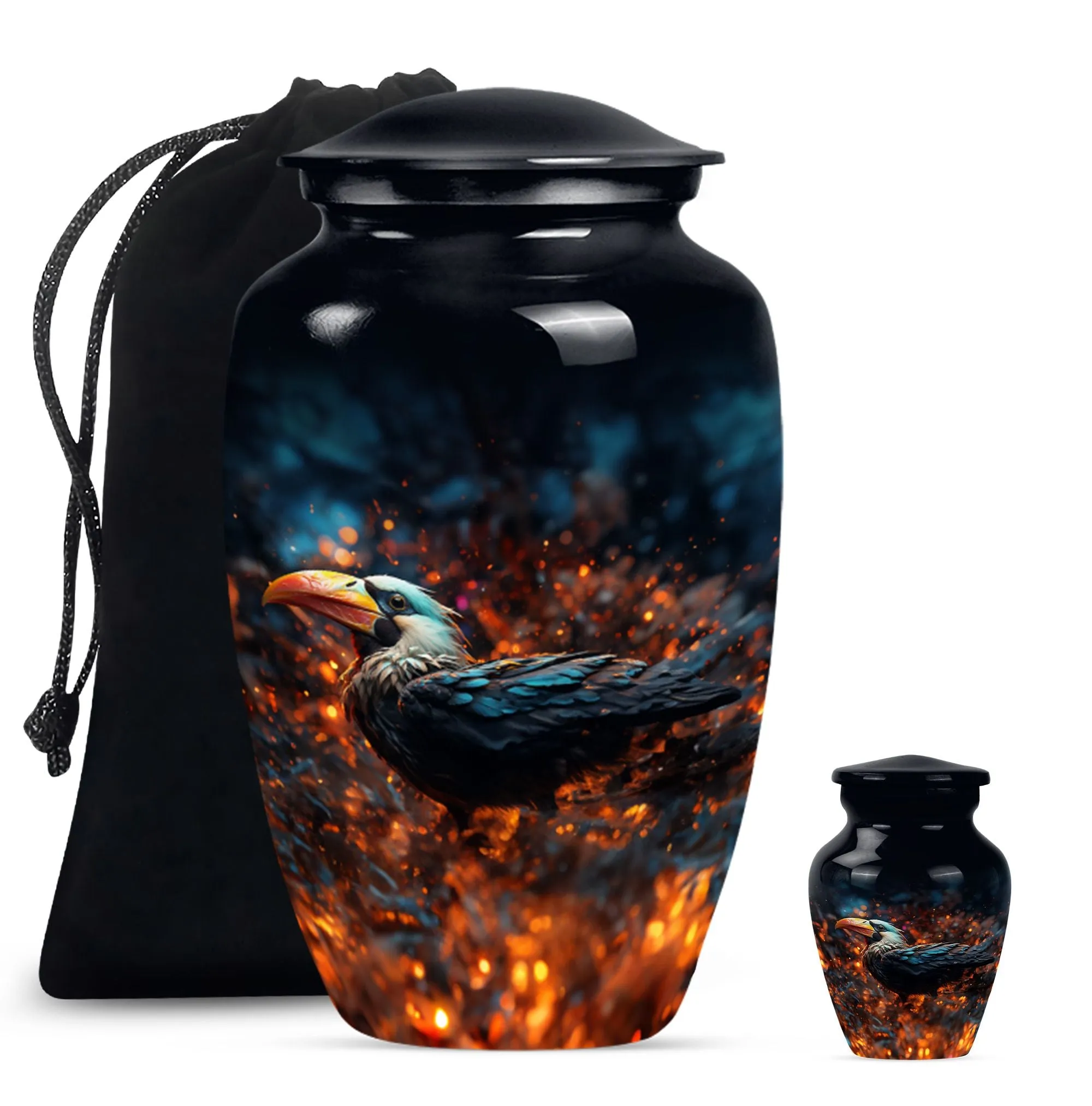 Puffin Bird Classic Memorial Urn: Unique Keepsake Urn For Ashes