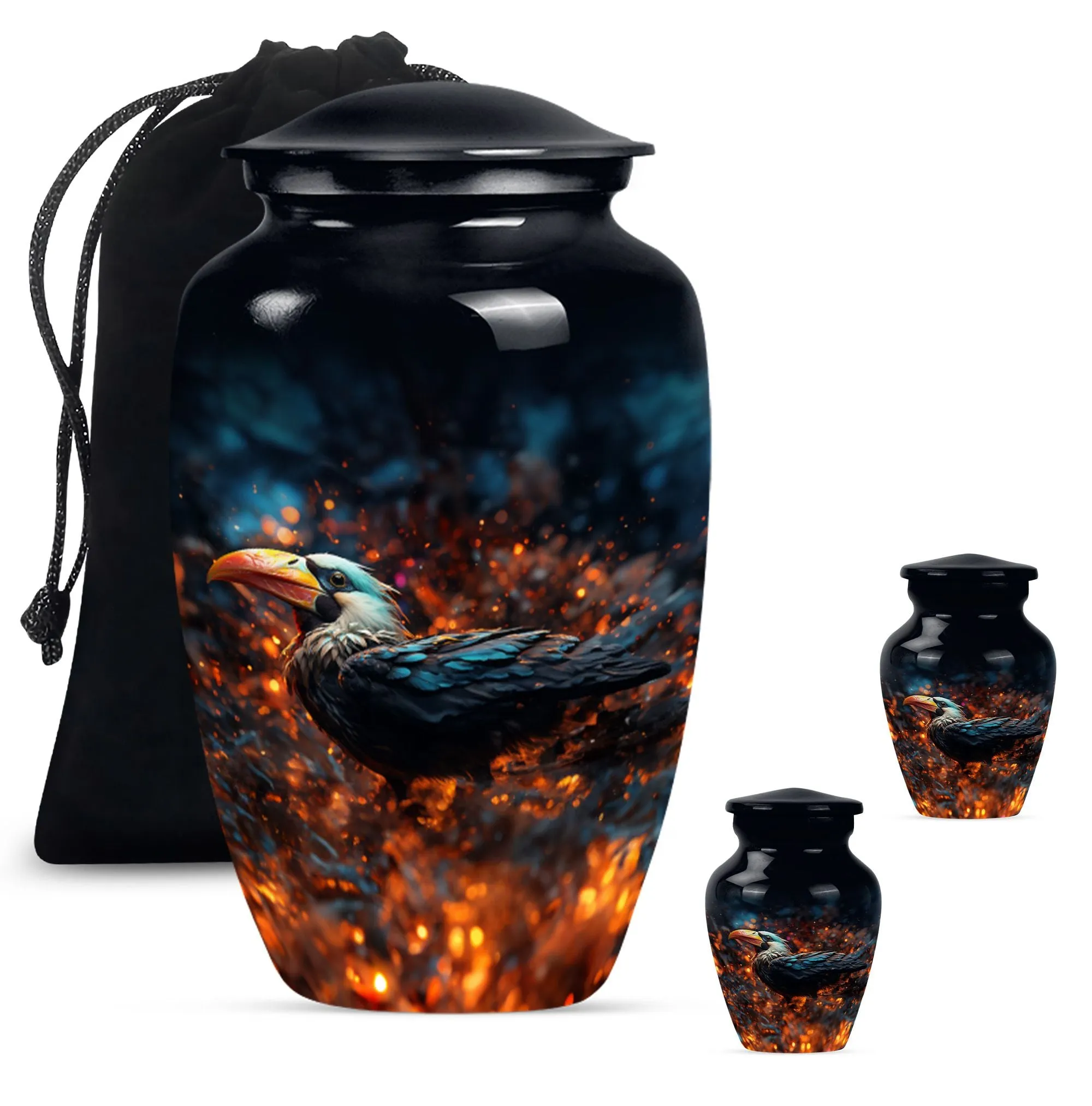 Puffin Bird Classic Memorial Urn: Unique Keepsake Urn For Ashes