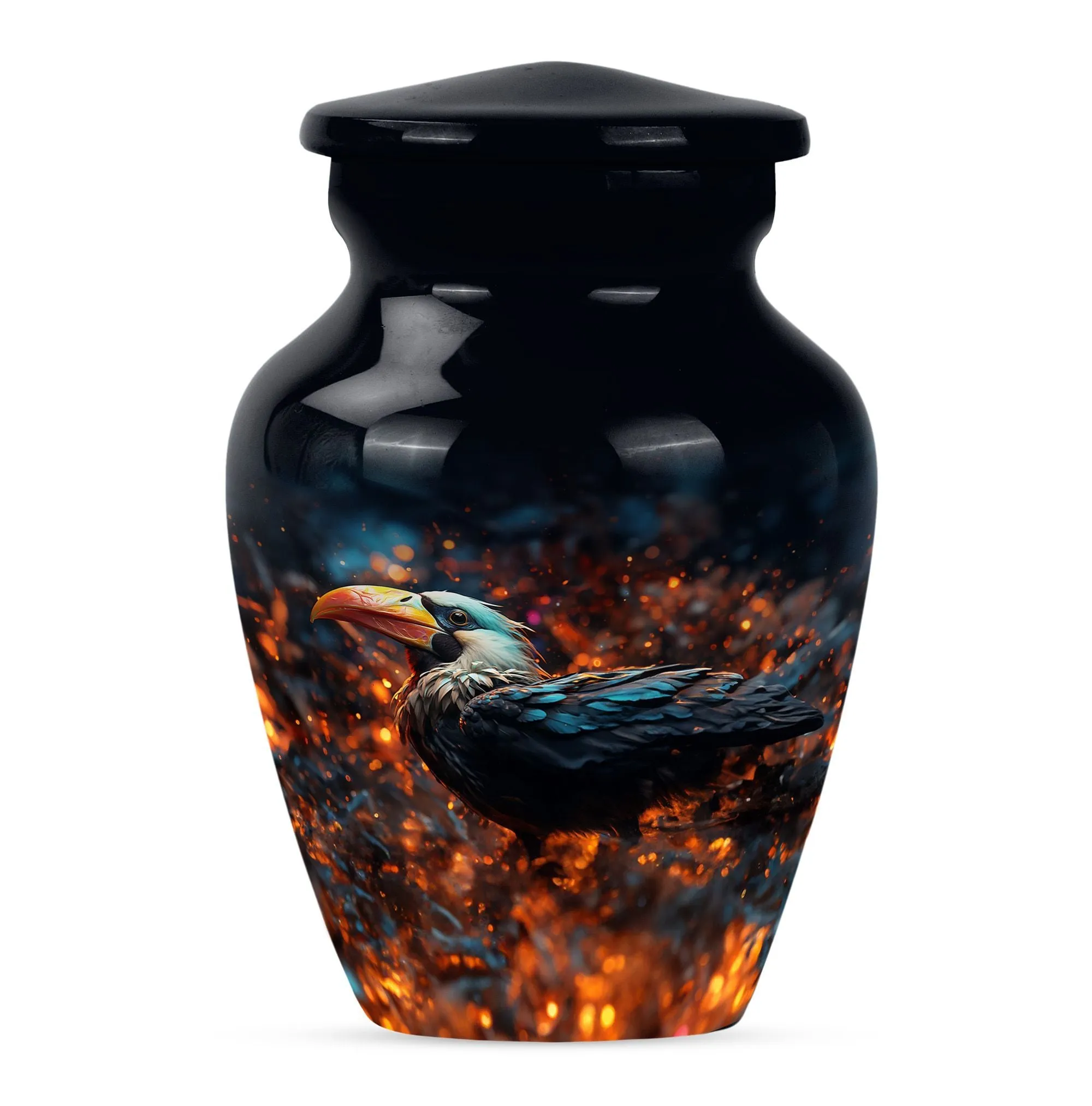 Puffin Bird Classic Memorial Urn: Unique Keepsake Urn For Ashes
