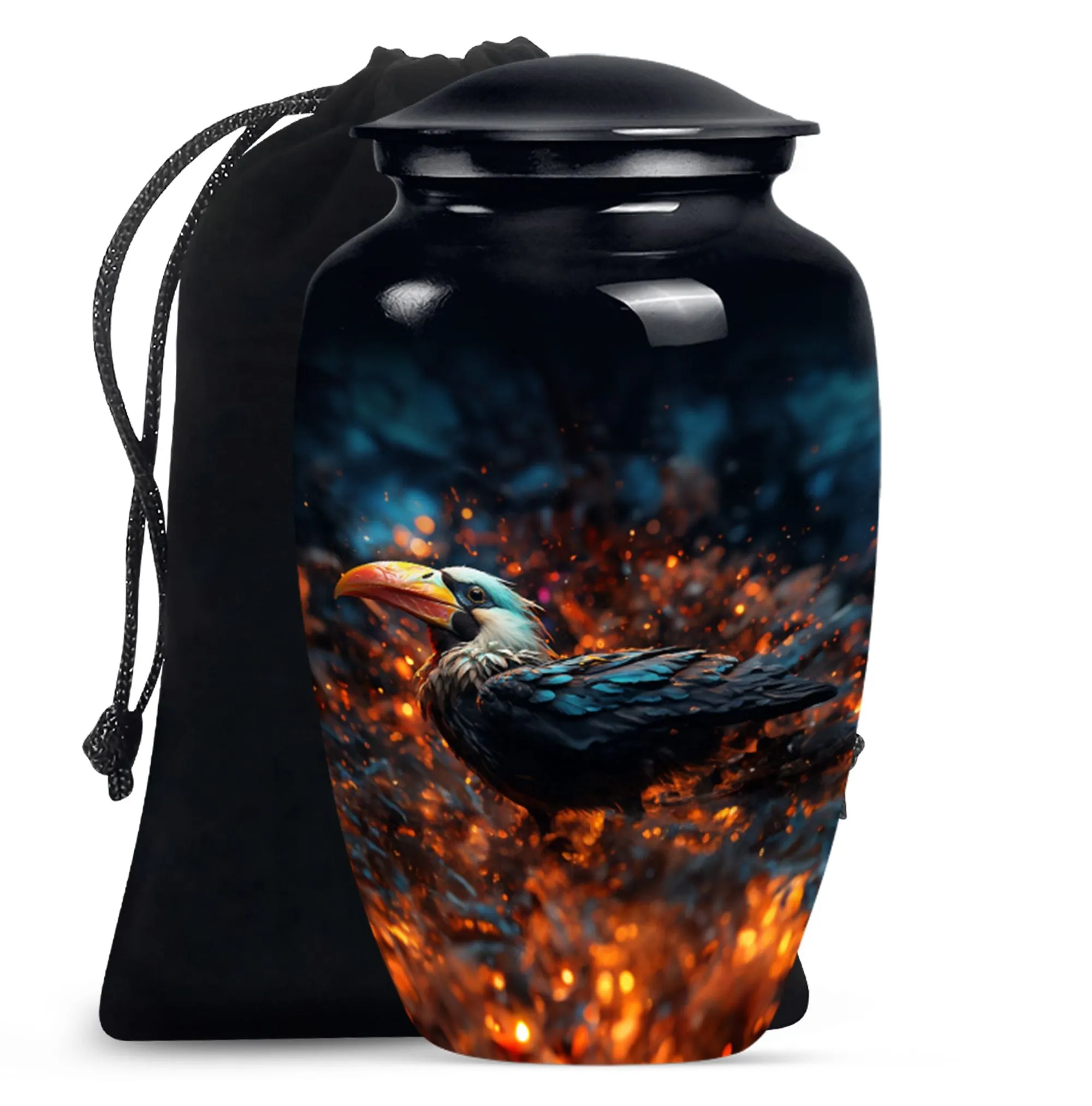 Puffin Bird Classic Memorial Urn: Unique Keepsake Urn For Ashes