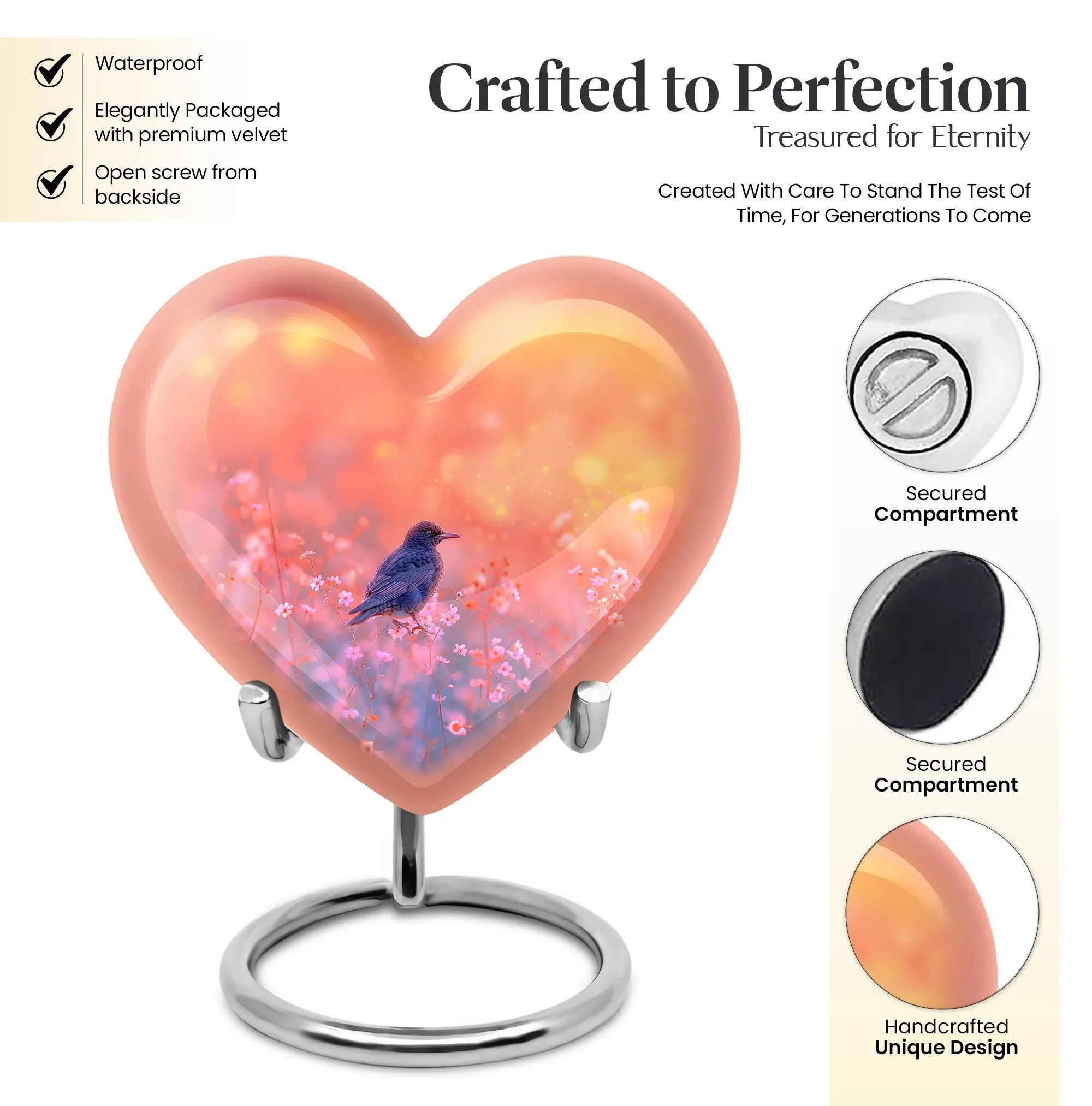 Puffin Bird Tribute - Cremation Urn for Human Ash Memorial
