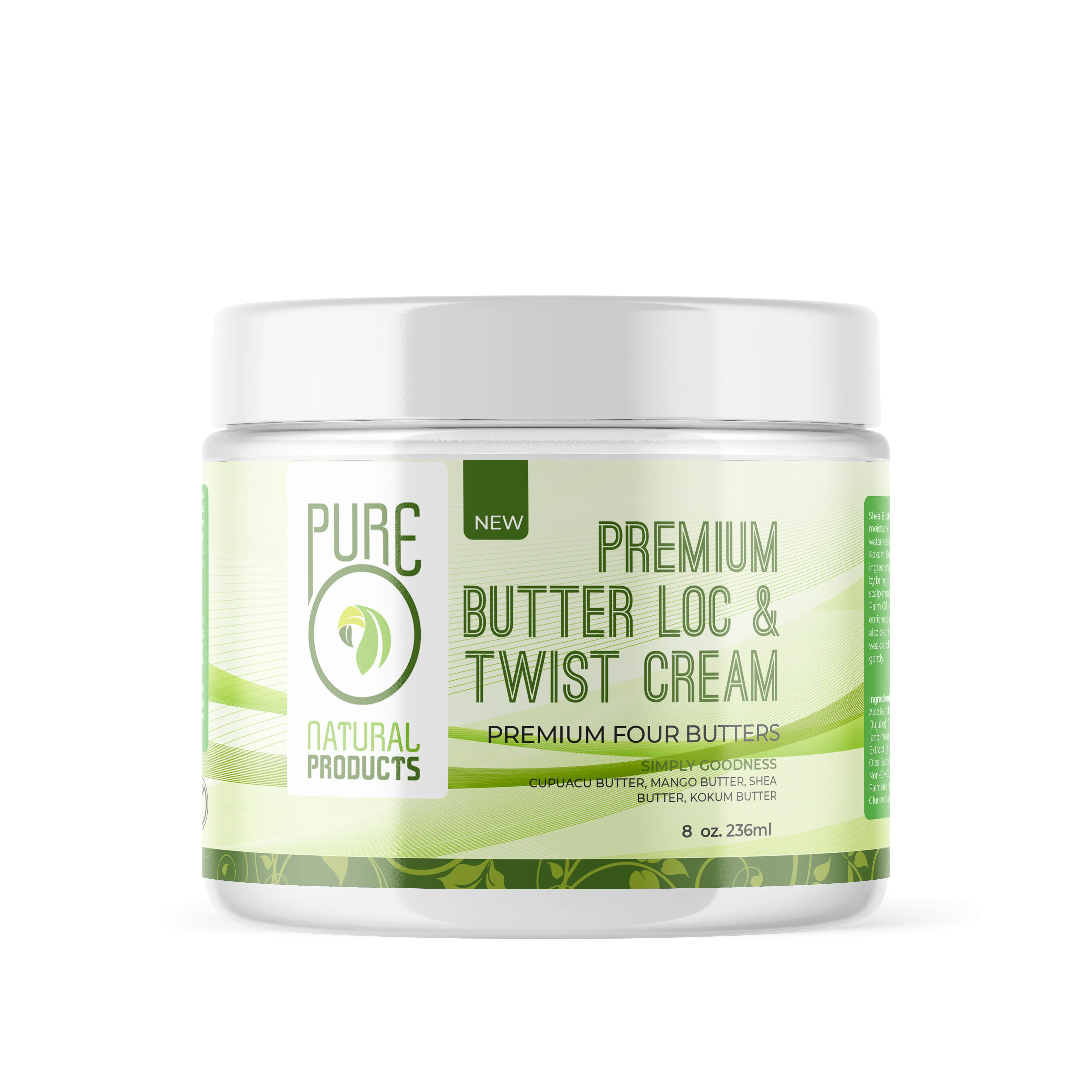 PureO Natural Premium Butter Loc & Twist Cream - 8 oz
