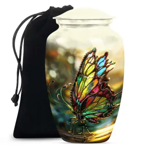 Purple Meadow Butterfly Cremation: Rest Large Urn