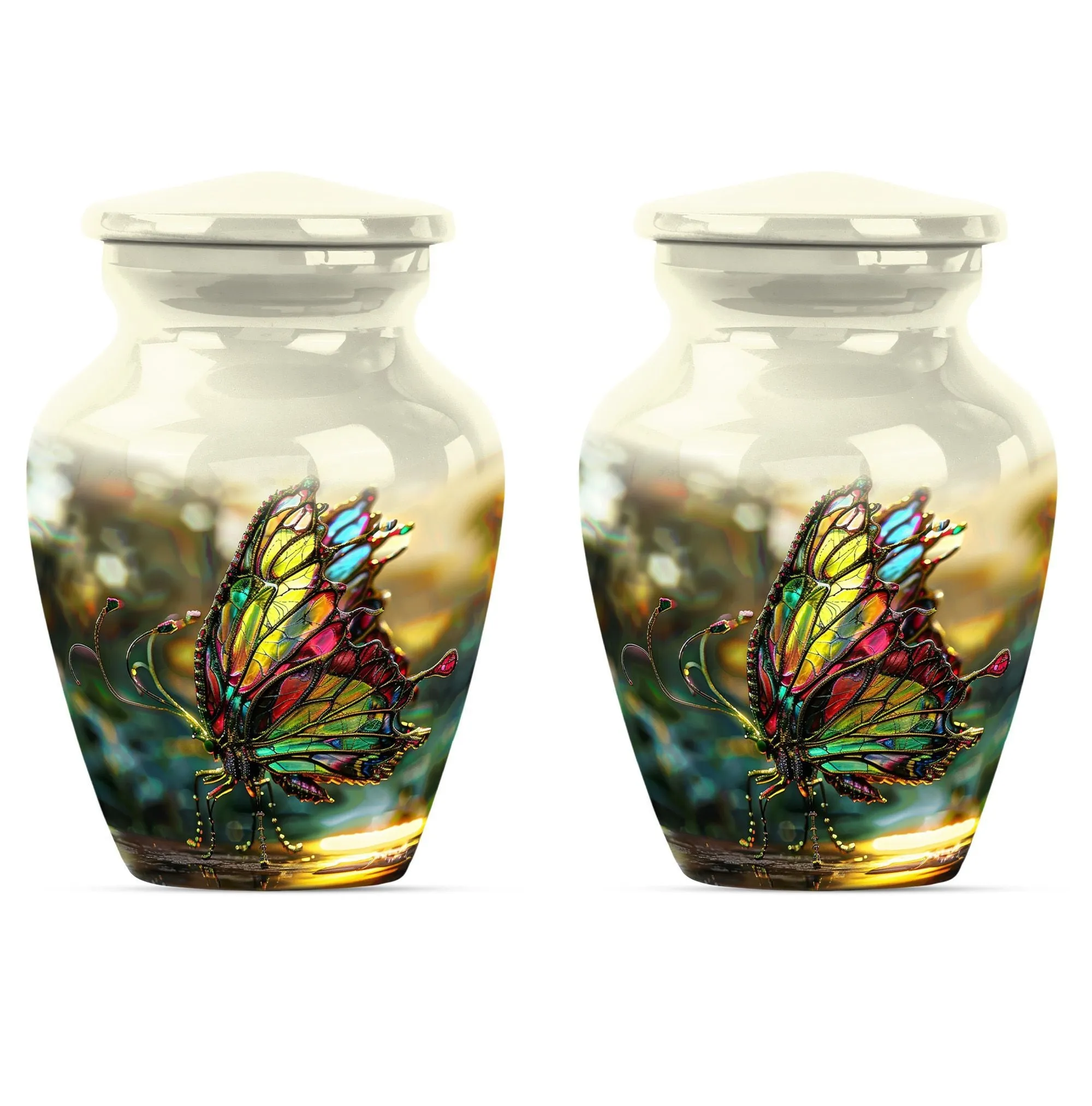 Purple Meadow Butterfly Cremation: Rest Large Urn