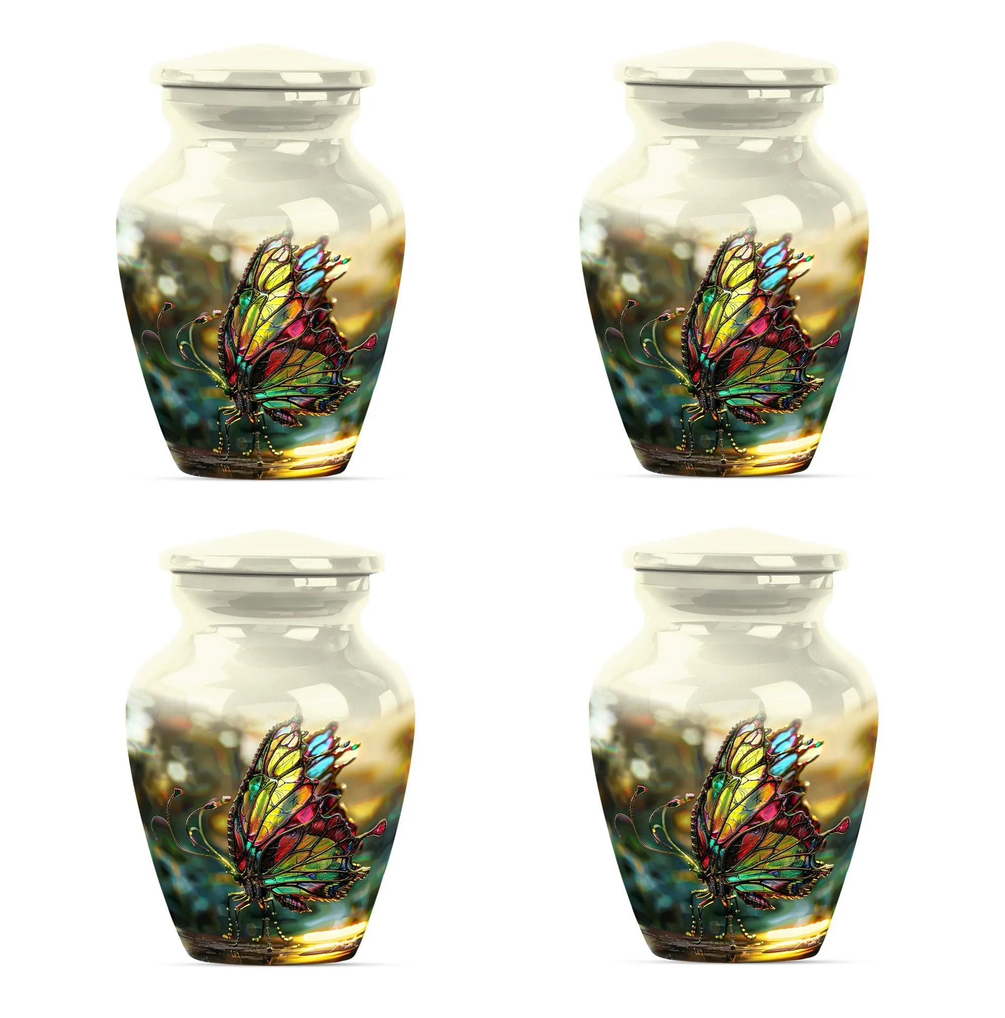 Purple Meadow Butterfly Cremation: Rest Large Urn