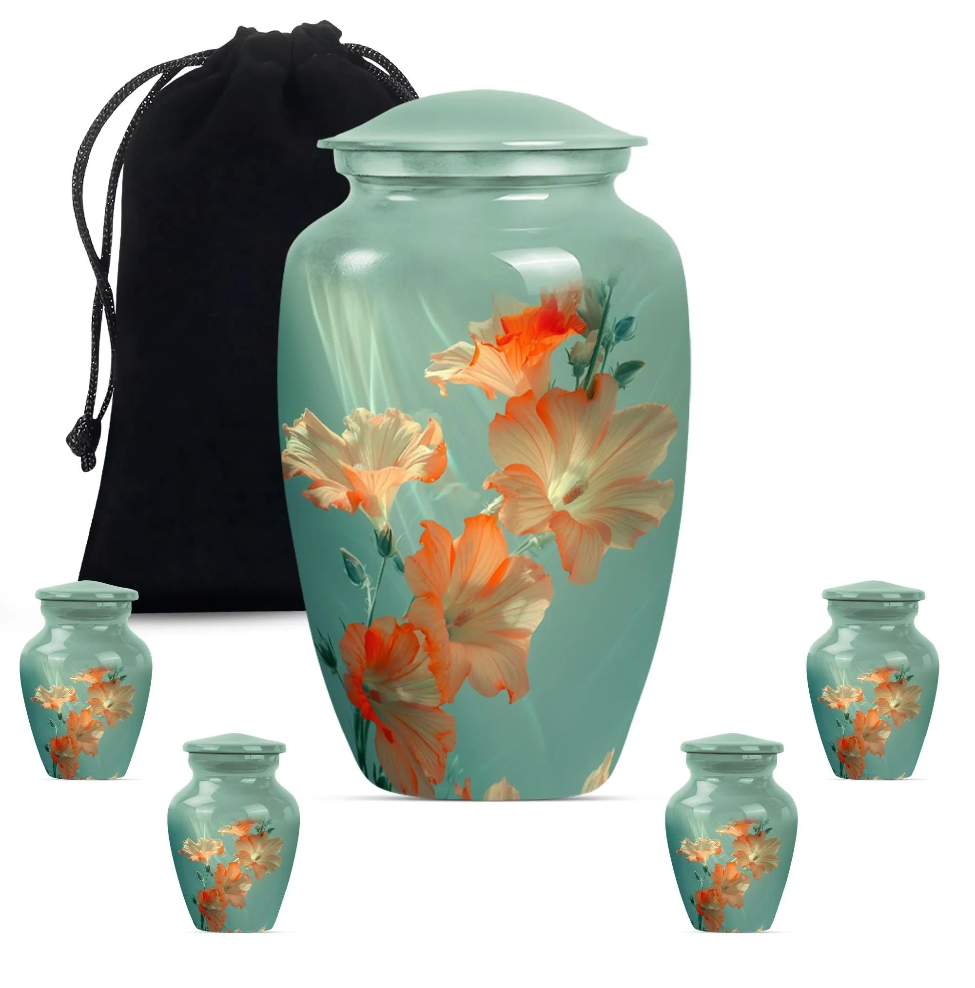 Purple Meadow Flower Urn: Ideal for Memorial Adult Ashes