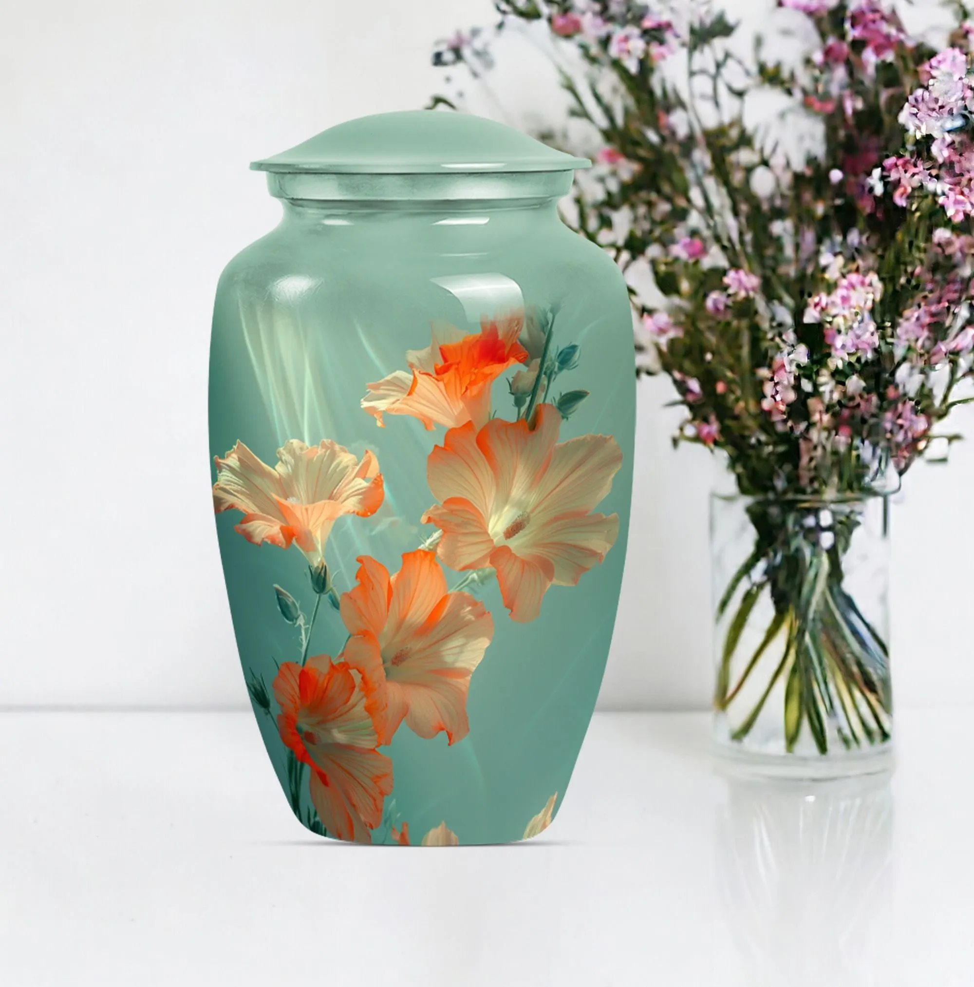Purple Meadow Flower Urn: Ideal for Memorial Adult Ashes