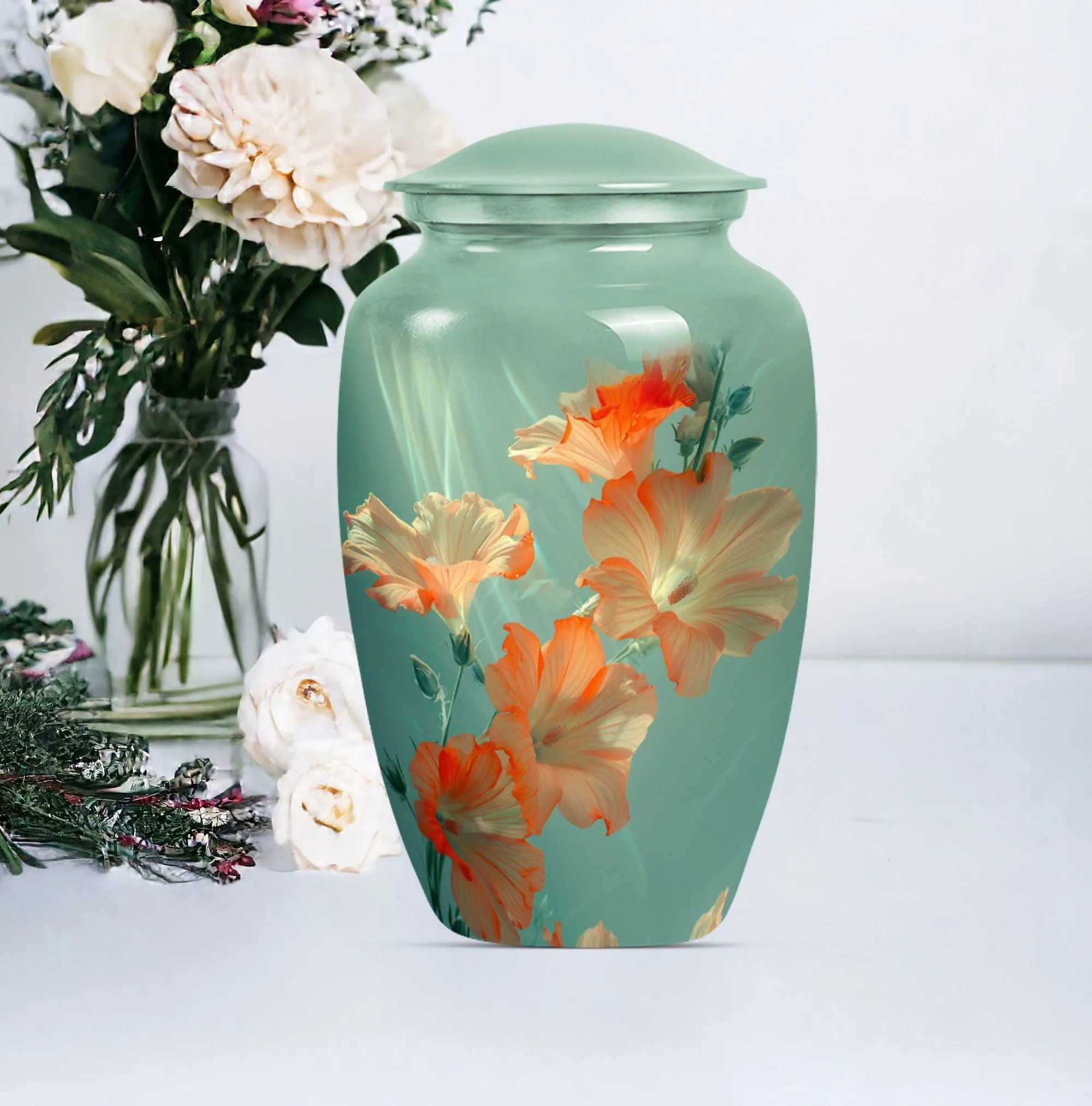 Purple Meadow Flower Urn: Ideal for Memorial Adult Ashes