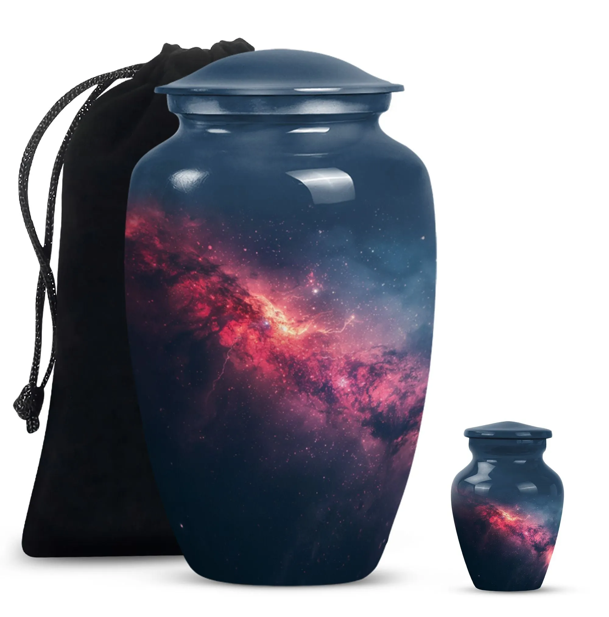 Purple Meadow Themed Galaxy Urn, Large Memorial Solution