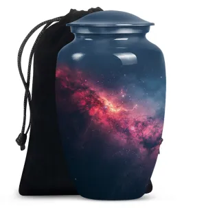 Purple Meadow Themed Galaxy Urn, Large Memorial Solution