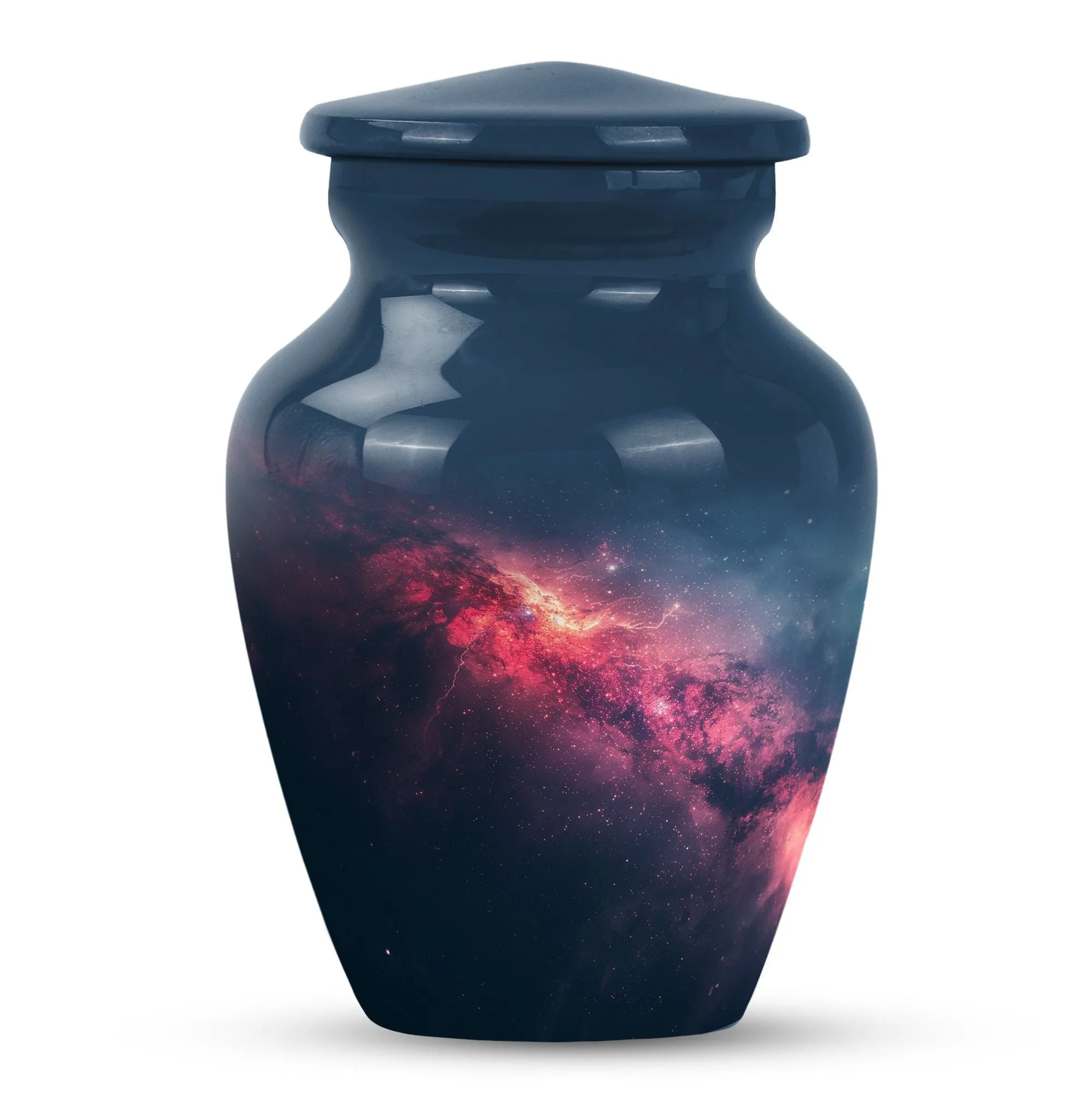 Purple Meadow Themed Galaxy Urn, Large Memorial Solution