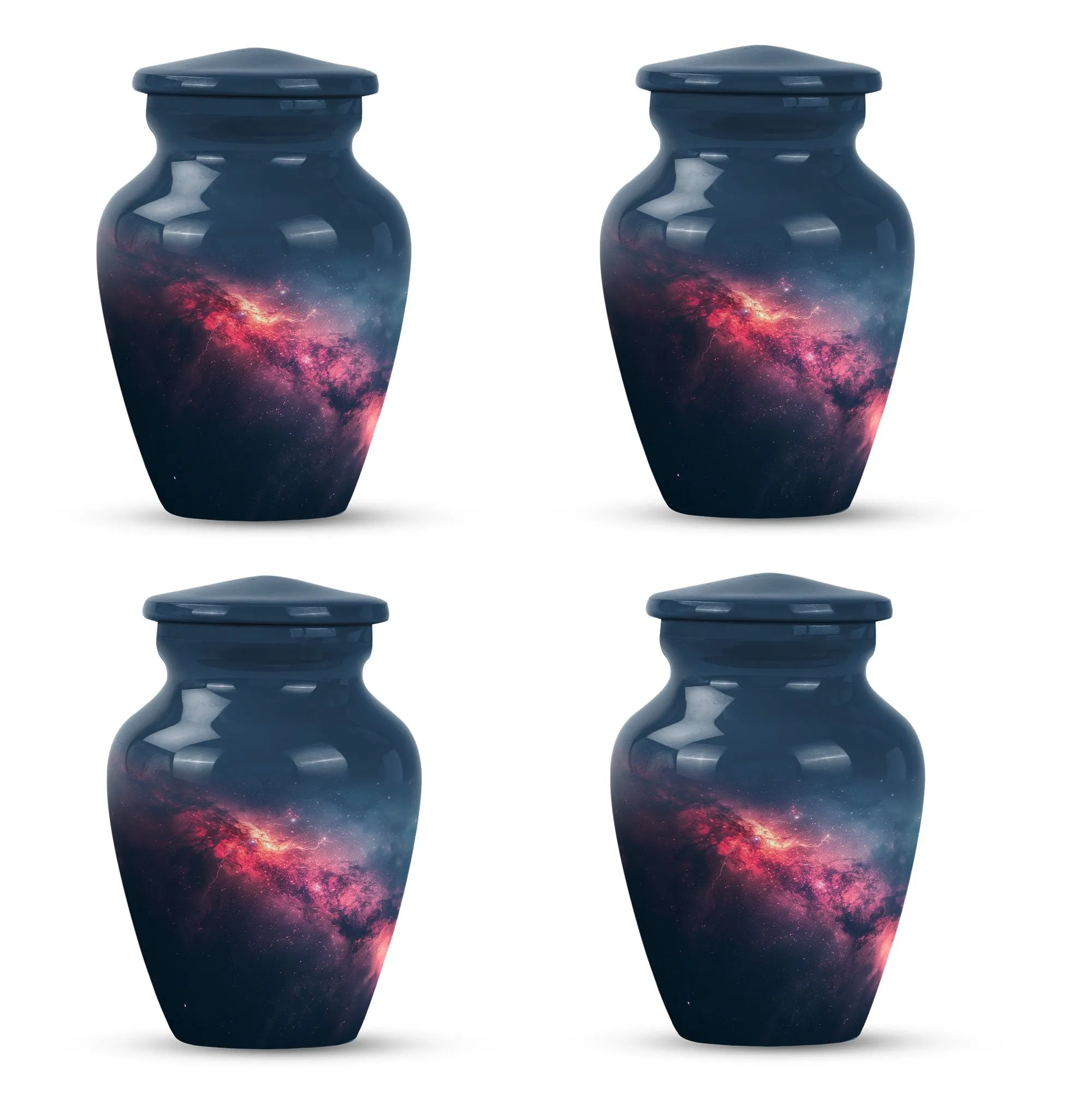 Purple Meadow Themed Galaxy Urn, Large Memorial Solution