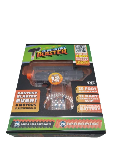 Rapid Fire Soft Dart Gun with Darts - 6 Pieces Per Retail Ready Display 22863