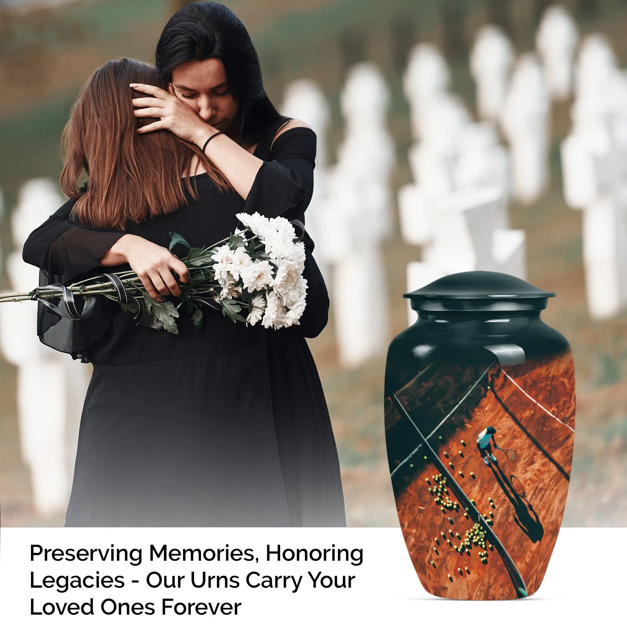 Recall the Love Tennis Urn | Forever Memorial Cremation Container