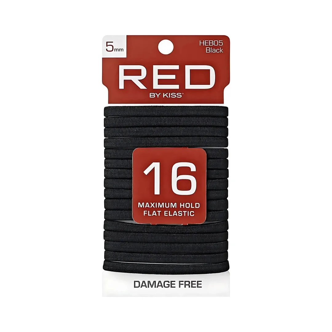 Red by Kiss Flat Elastic Hair Band 5mm - 16 Ct
