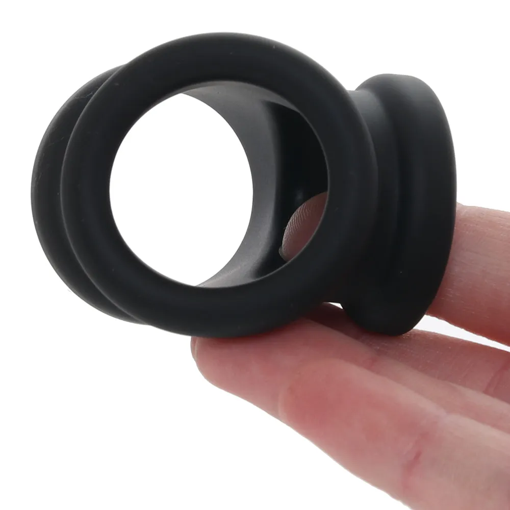 Renegade Piper Cock & Ball Ring in Black