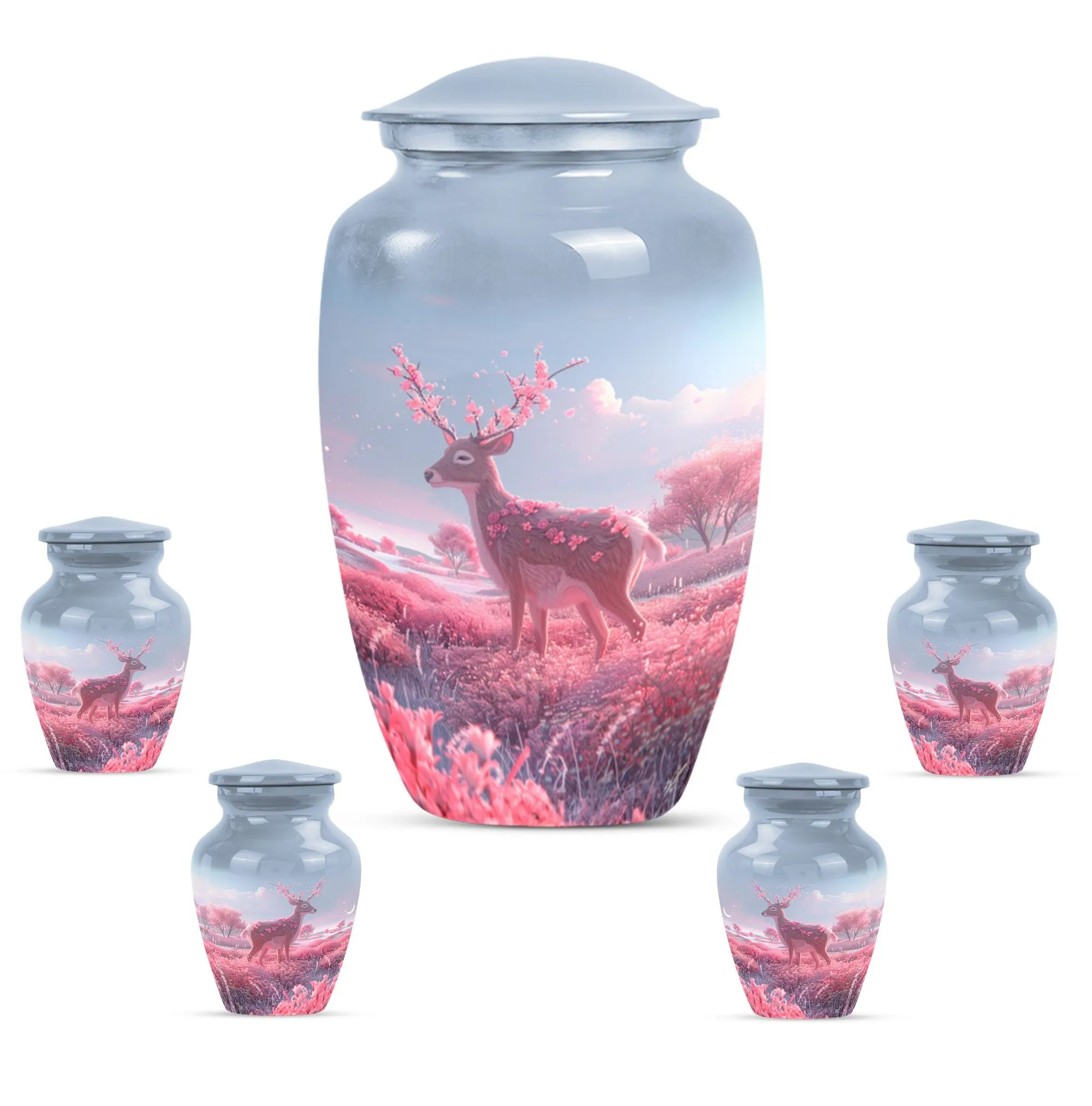 Resplendent Deer Urn: A Transcendent Tribute